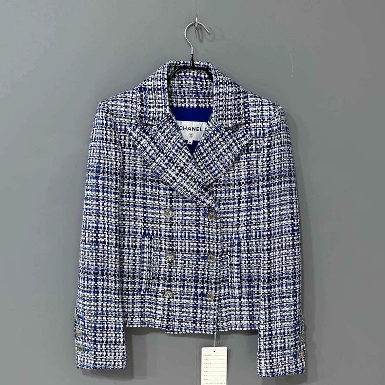 Chanel ChanelDouble-breasted blue and white outside the compositio Size XXS / US 00 / IT 34 - 1 Thumbnail