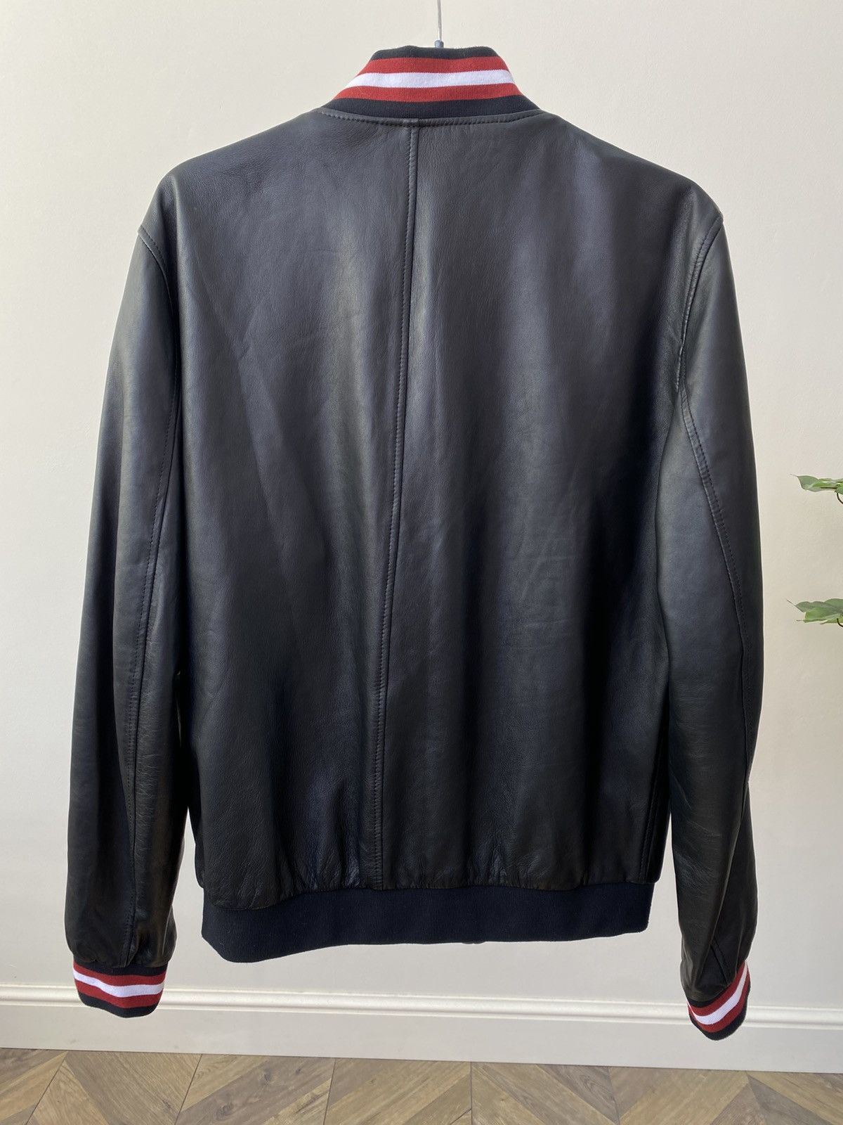 Bally Bally Men’s Black Leather Bomber Jacket Full Zip Size US M / EU 48-50 / 2 - 12 Thumbnail