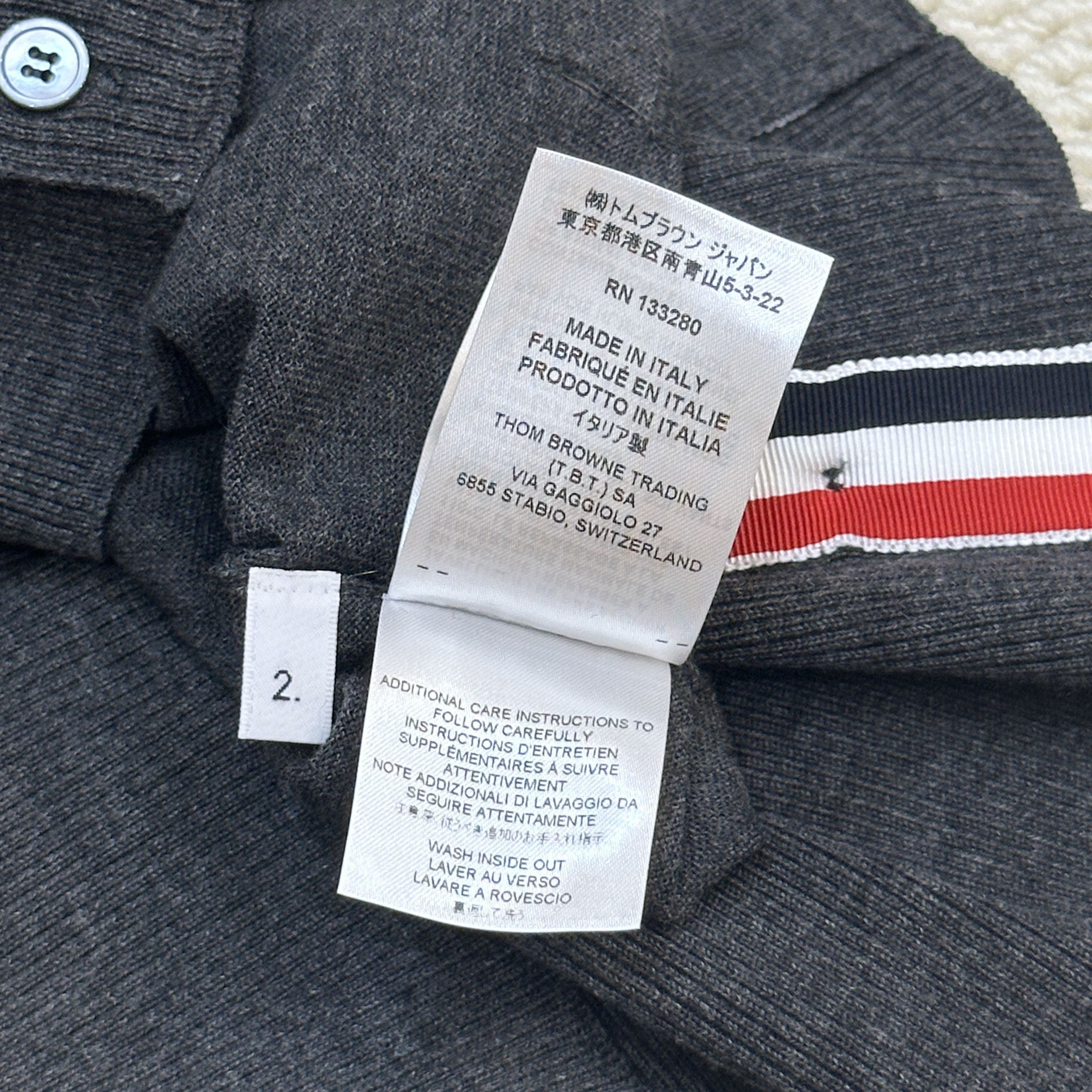 Thom Browne CLASSIC V-NECK CARDIGAN IN FINE MERINO WOOL Size US M / EU 48-50 / 2 - 10 Thumbnail