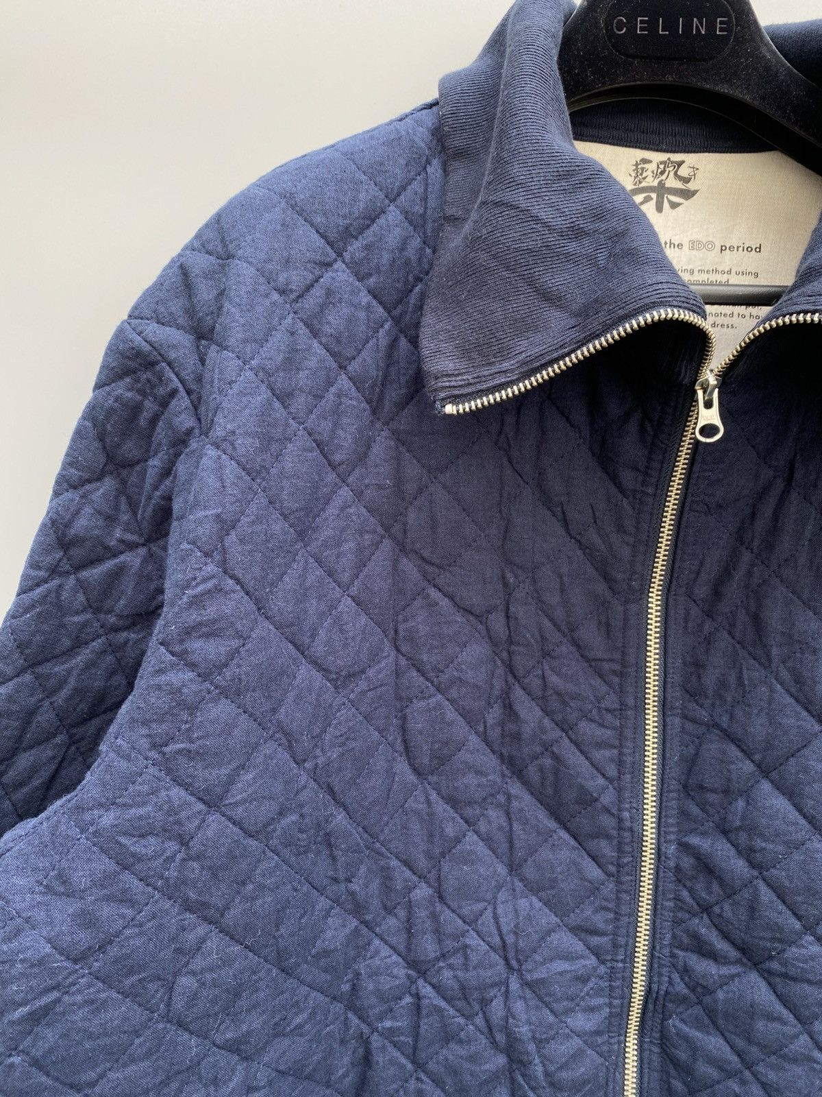 Japanese Brand Rehacer- Hand-Dyed Indigo Quilted Jacket Size US L / EU 52-54 / 3 - 5 Thumbnail