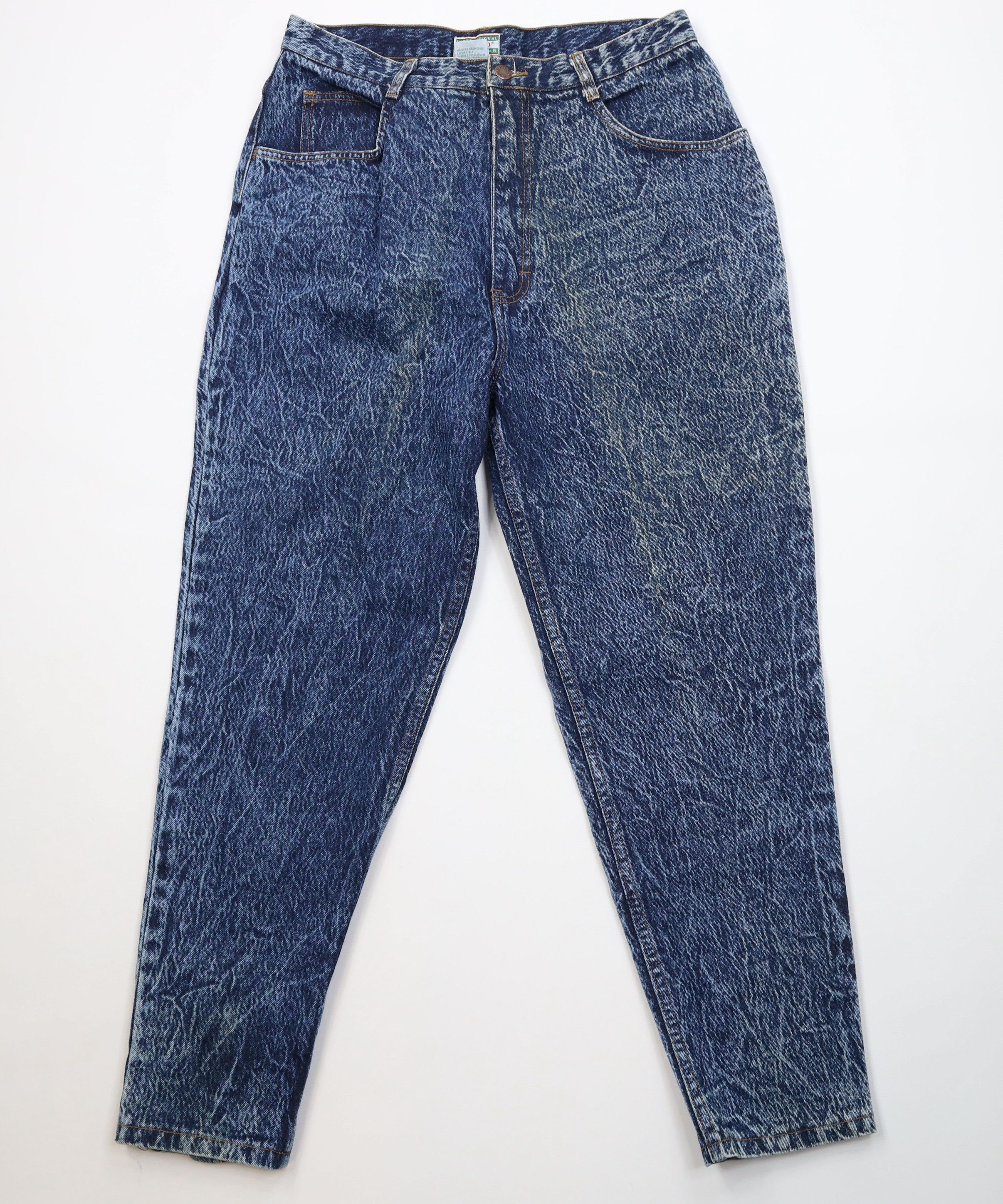 Vintage Vintage 90s Streetwear Acid Wash Tapered Leg Denim Jeans Size 38" / US 16 / IT 52 - 1 Thumbnail
