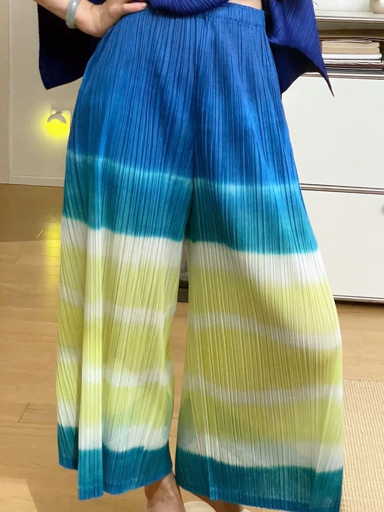 Issey Miyake Issey Miyake Pleats Please Wide-Leg Pants - dmc Size US 30 / EU 46 - 1 Thumbnail