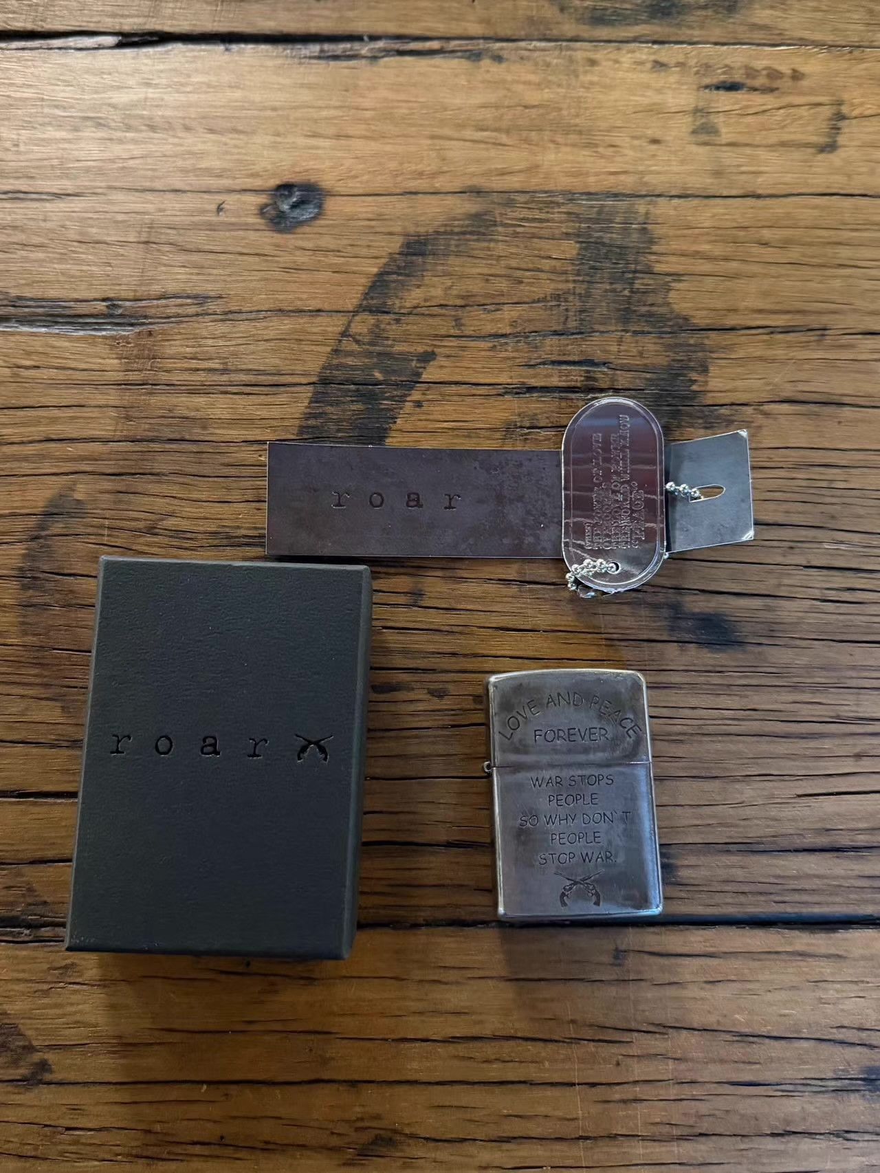 Zippo ROAR X Zippo 10SS Love & Peace Anti‑War Slogan。Ｑ25 Size ONE SIZE - 2 Thumbnail