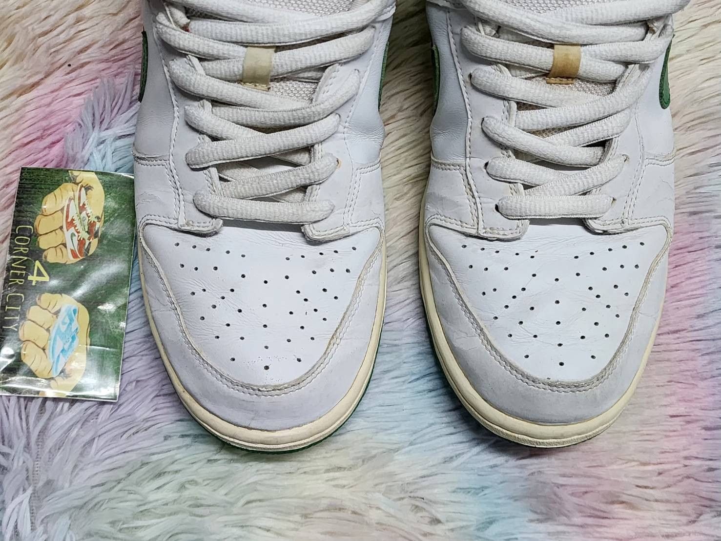 Nike Nike Sb Dunk Low Classic White Green Size US 10.5 / EU 43-44 - 3 Thumbnail