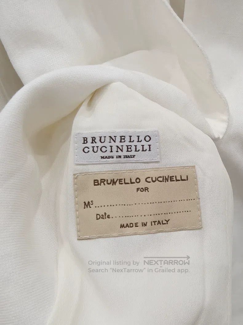 Brunello Cucinelli Brunello Cucinelli Layered collarless blazer two-piece set Size XS / US 0-2 / IT 36-38 - 7 Thumbnail