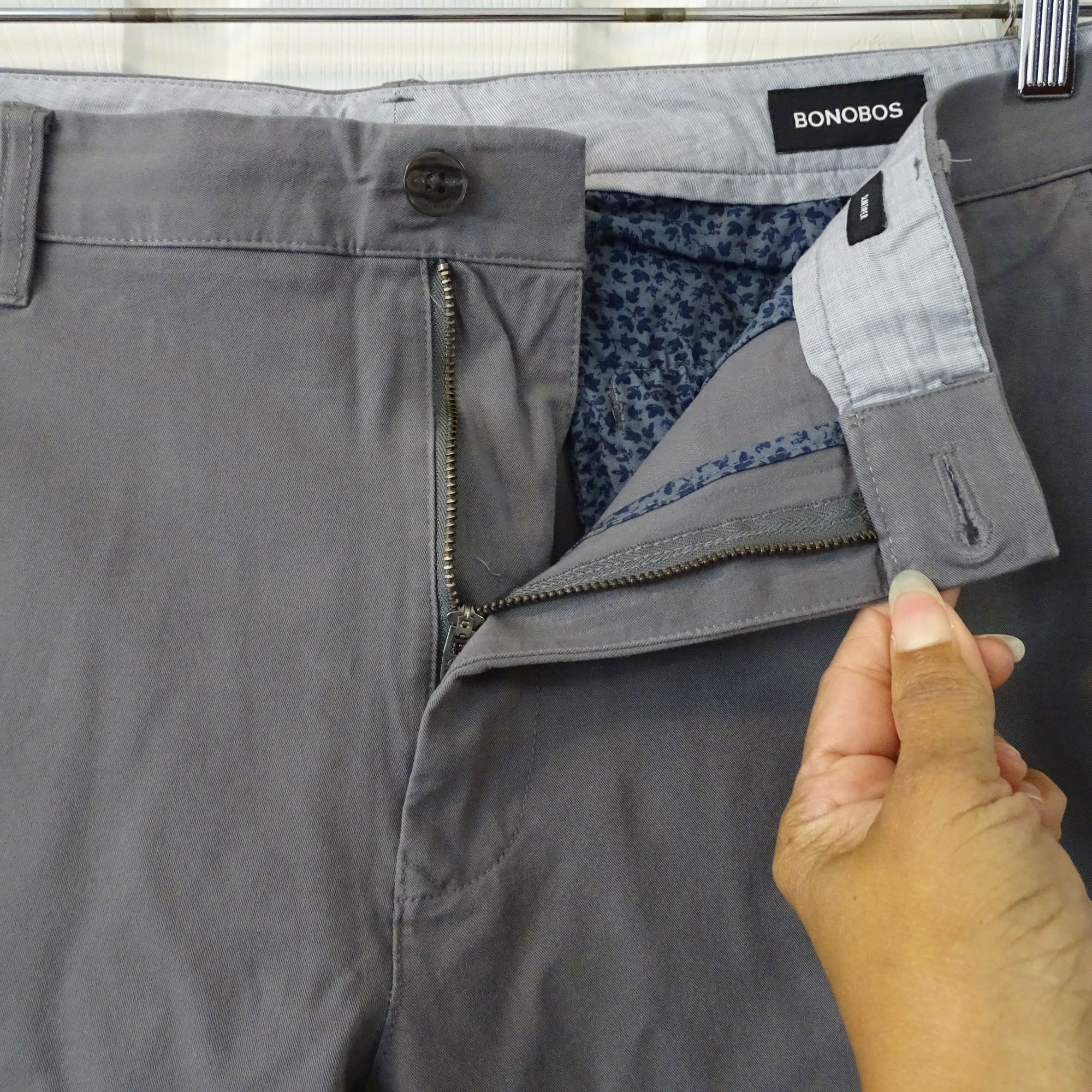 Bonobos Bonobos Slim Taper Chino Pants Gray Men Size 38 x 30 Size US 38 / EU 54 - 3 Thumbnail