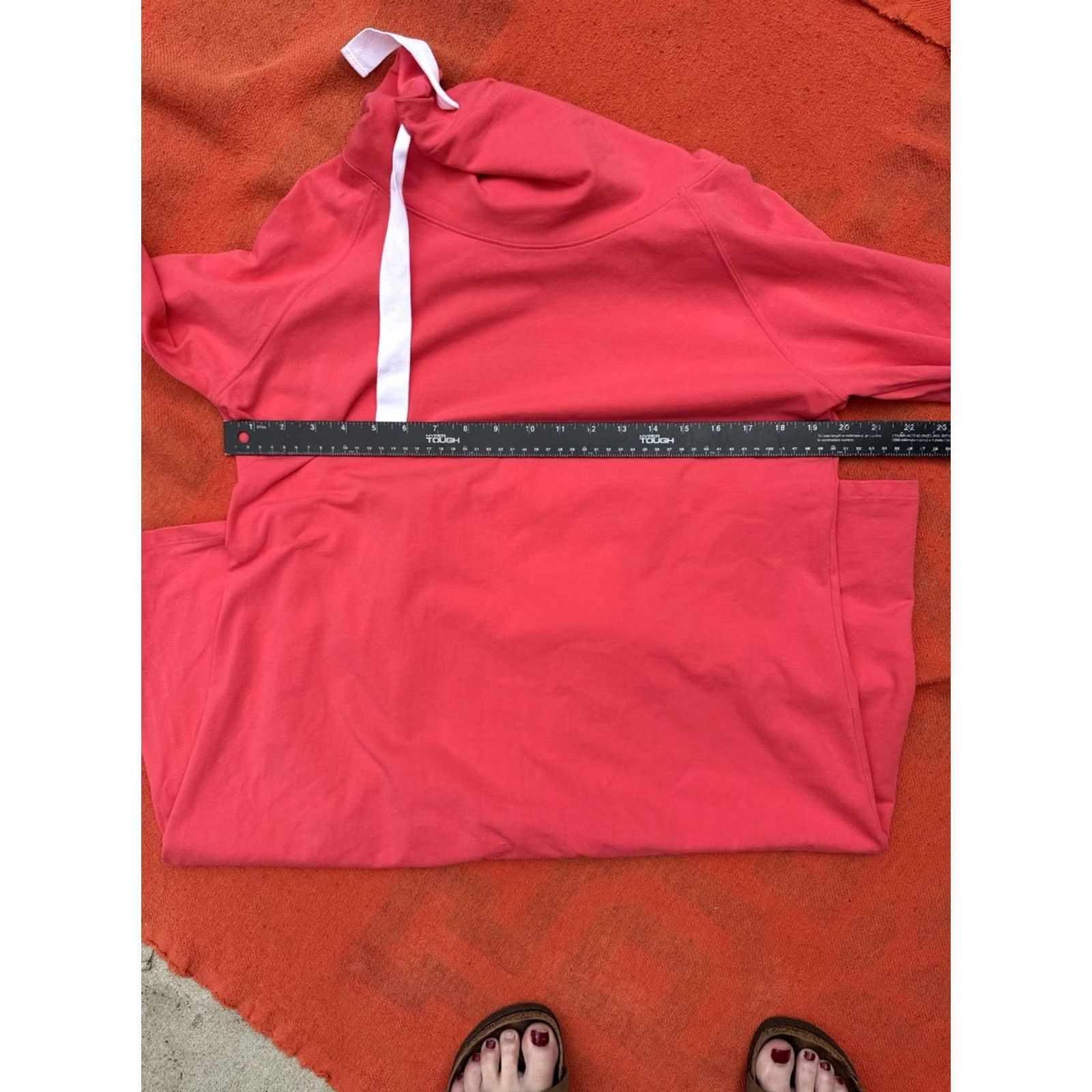 Vintage Duffield Lane Dress Long Sleeve Cowl Neck Swing Coral Pink Large Womens Size L / US 10 / IT 46 - 6 Thumbnail