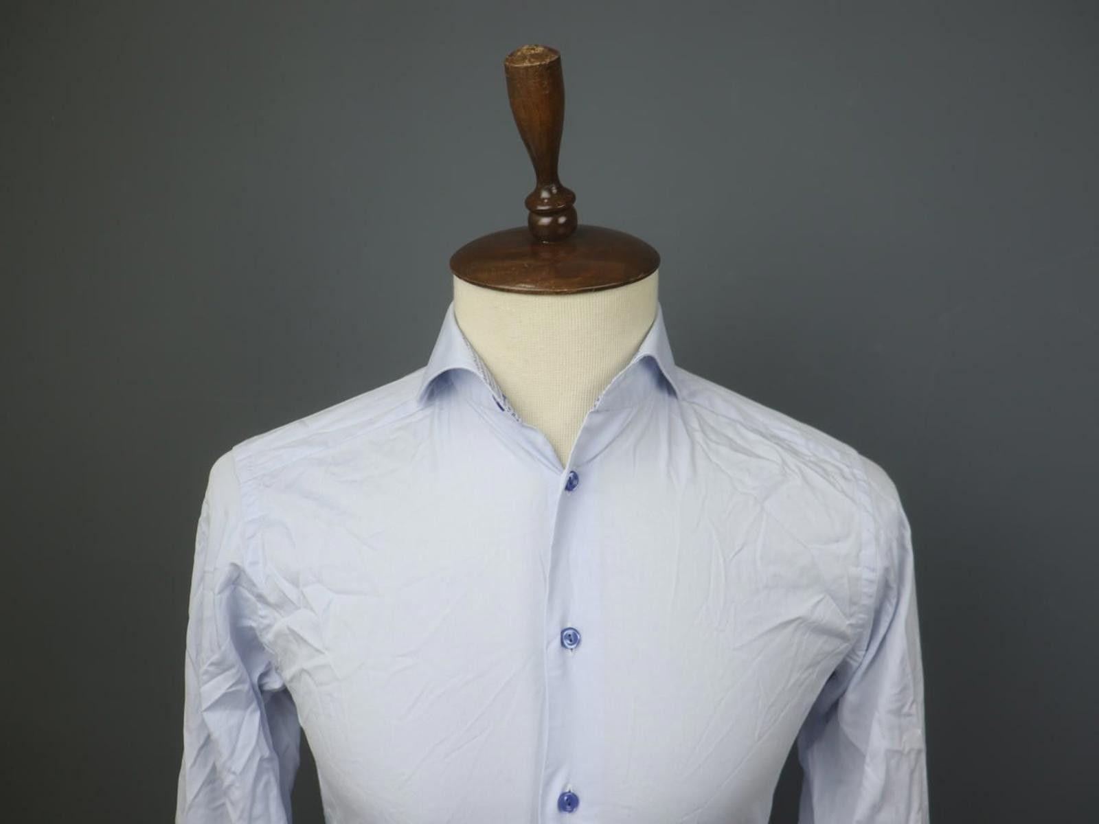 Eton Eton Blue 100% Cotton Collared Dress Shirt Size 37 Size 38R - 2 Thumbnail
