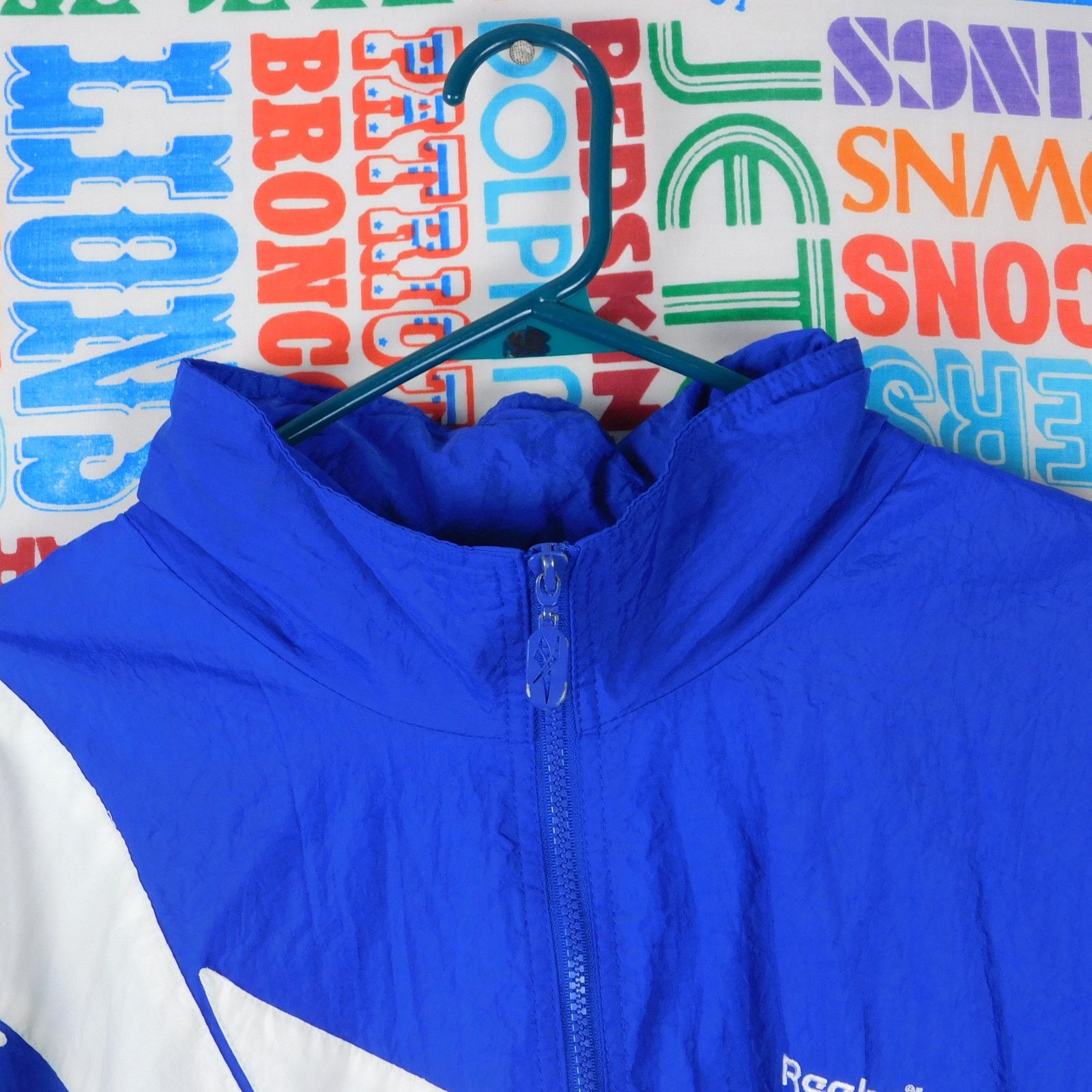 Reebok 90s Reebok Windbreaker Size 2XL Blue Shoulder Logo Kamikaze Size US XXL / EU 58 / 5 - 6 Thumbnail
