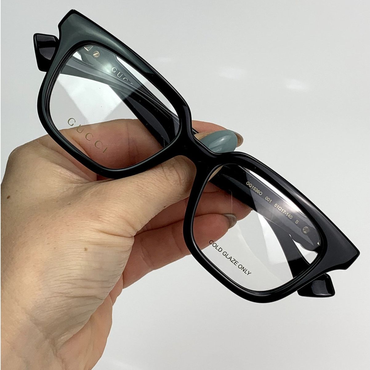 Gucci NEW Gucci Eyeglasses GG1536O 001 Black Transparent Women Size ONE SIZE - 7 Thumbnail