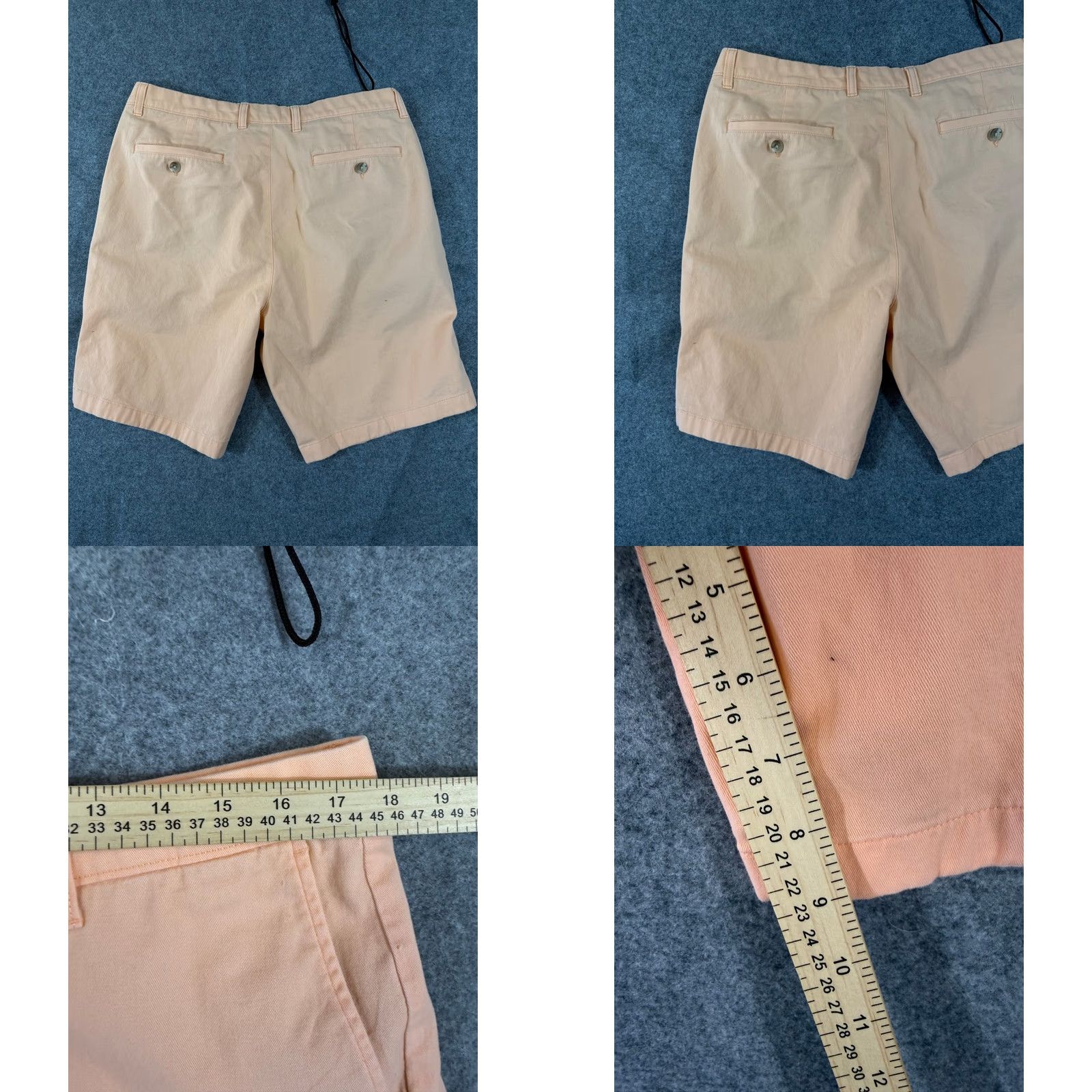 Roundtree & Yorke Roundtree & Yorke Chino Shorts Mens 36 Coral Stretch Flat Front Slash Pockets Regular Inseam 9in Casual Summer Size US 36 / EU 52 - 8 Thumbnail