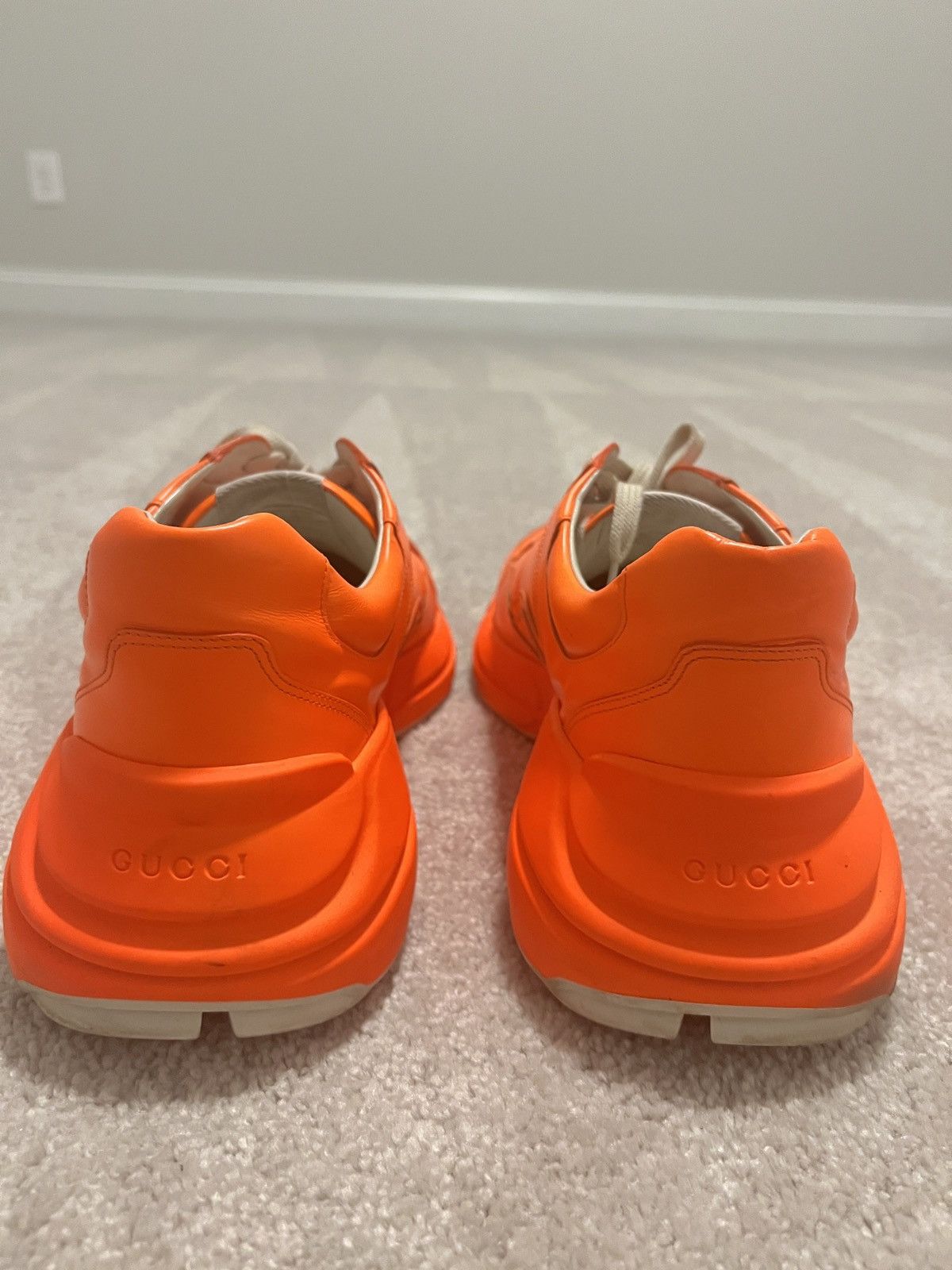 Gucci Rhyton - Calfskin - Apollo Fluo (Neon Orange) Size US 12.5 / EU 45-46 - 5 Thumbnail