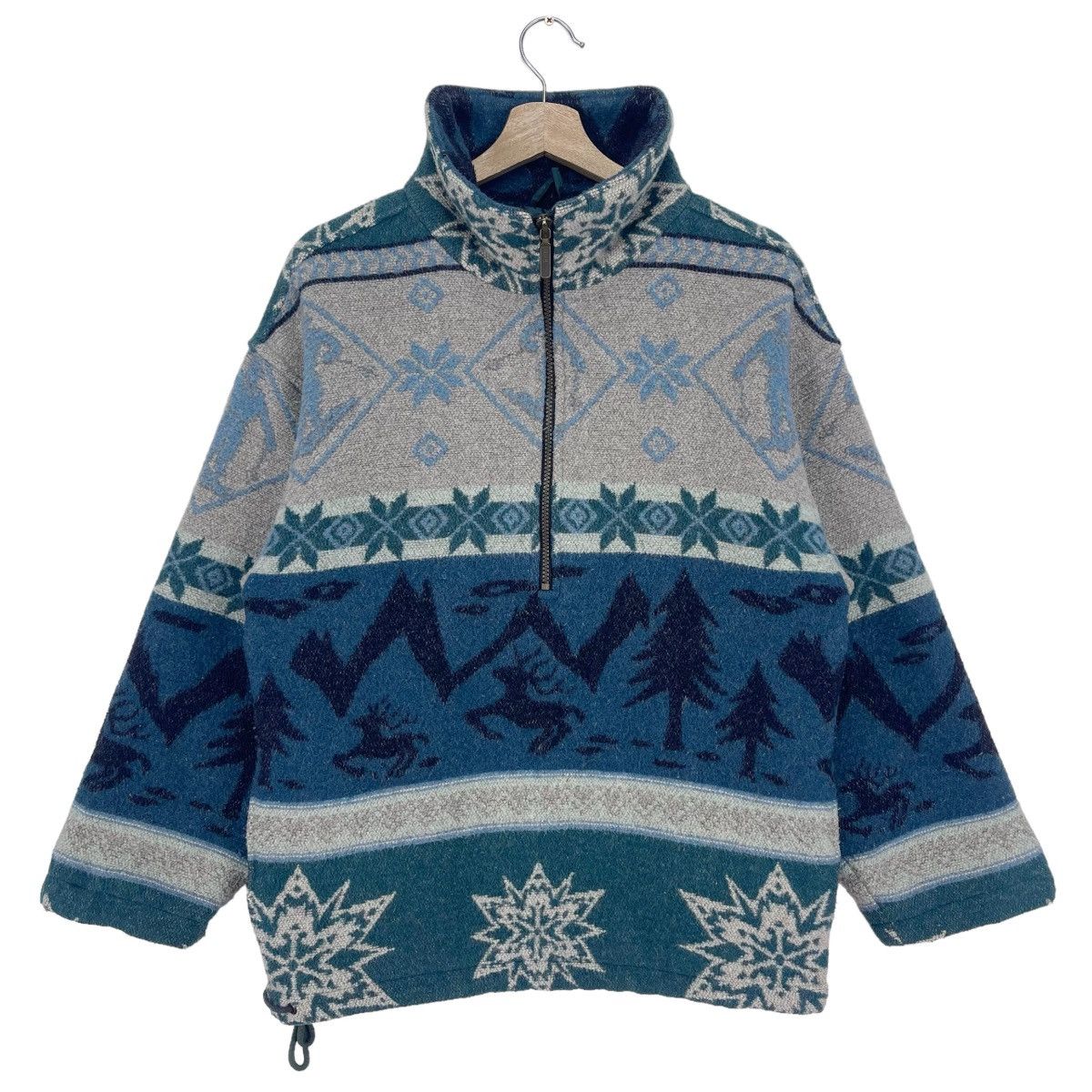 L.L. Bean × Vintage 90’s LL Bean Wool Pullover Jacket Size US M / EU 48-50 / 2 - 2 Thumbnail