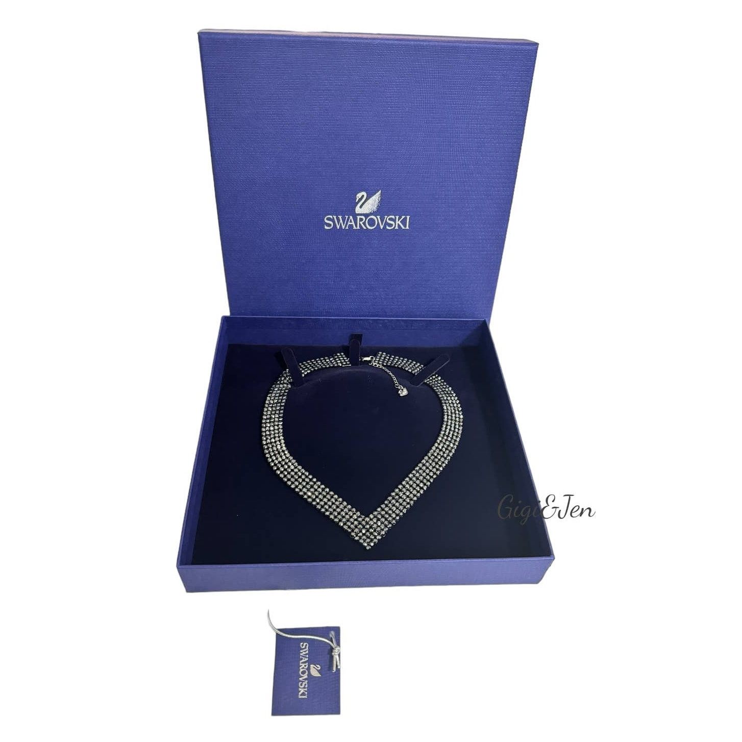 Swarovski Swarovski Fit Rhodium-Plated Stainless Steel Black Necklace Size ONE SIZE - 1 Thumbnail