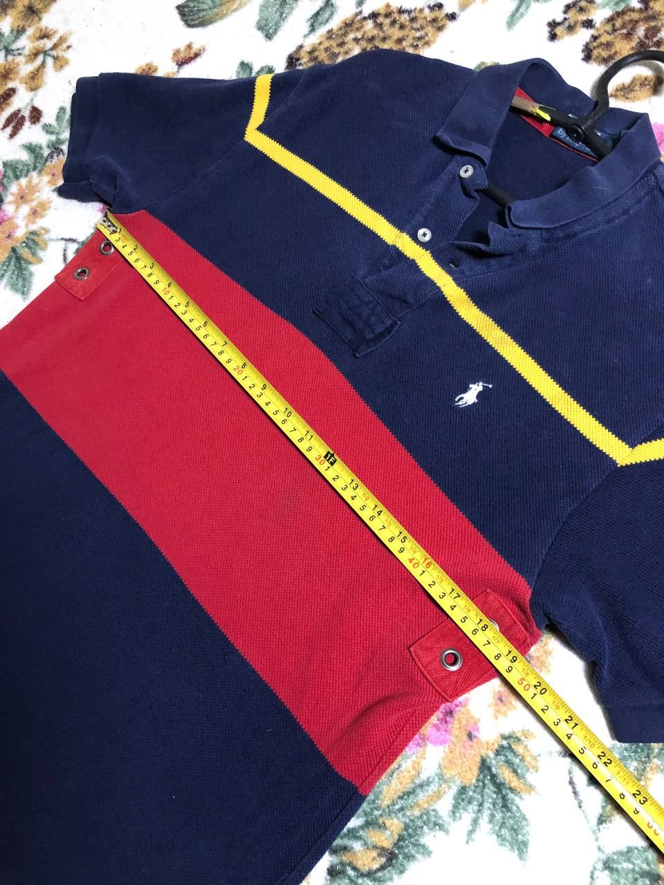 Polo Ralph Lauren Vintage Ralph Lauren Polo Shirt Mens Blue Red Striped polo Size US M / EU 48-50 / 2 - 9 Thumbnail