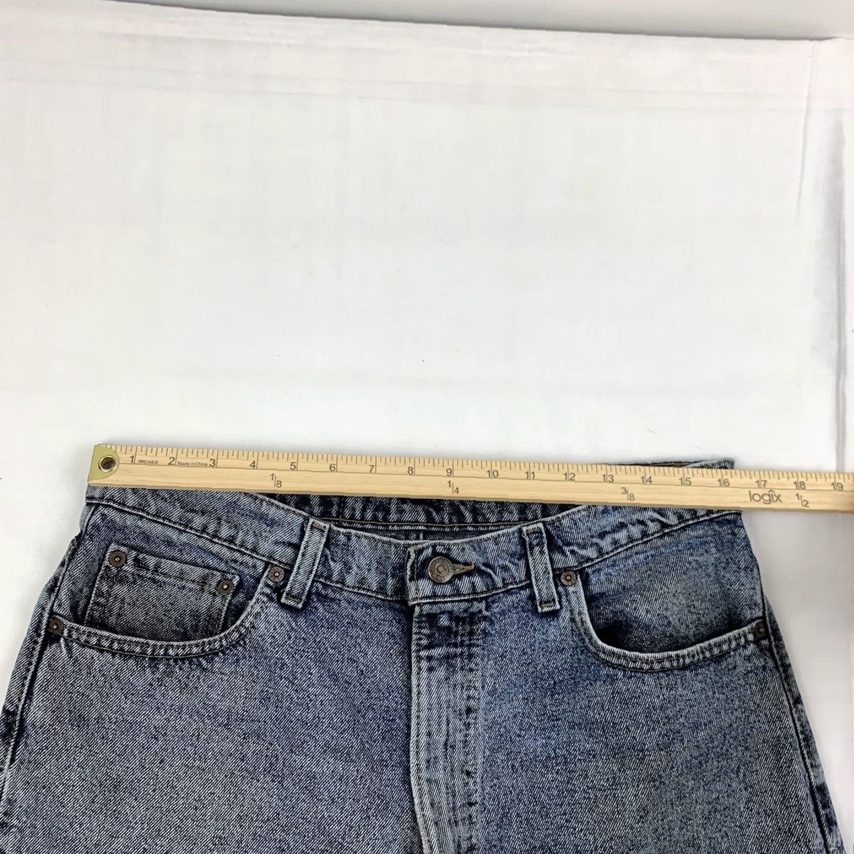Levi's VINTAGE Levi's Jeans Adult 36x30 Dark Blue Stone Washed Made in USA 90s American Jeans Men's 36 Dark Blue 90s USA Stone Washed Straight Denim Jeans Size US 36 / EU 52 - 7 Thumbnail