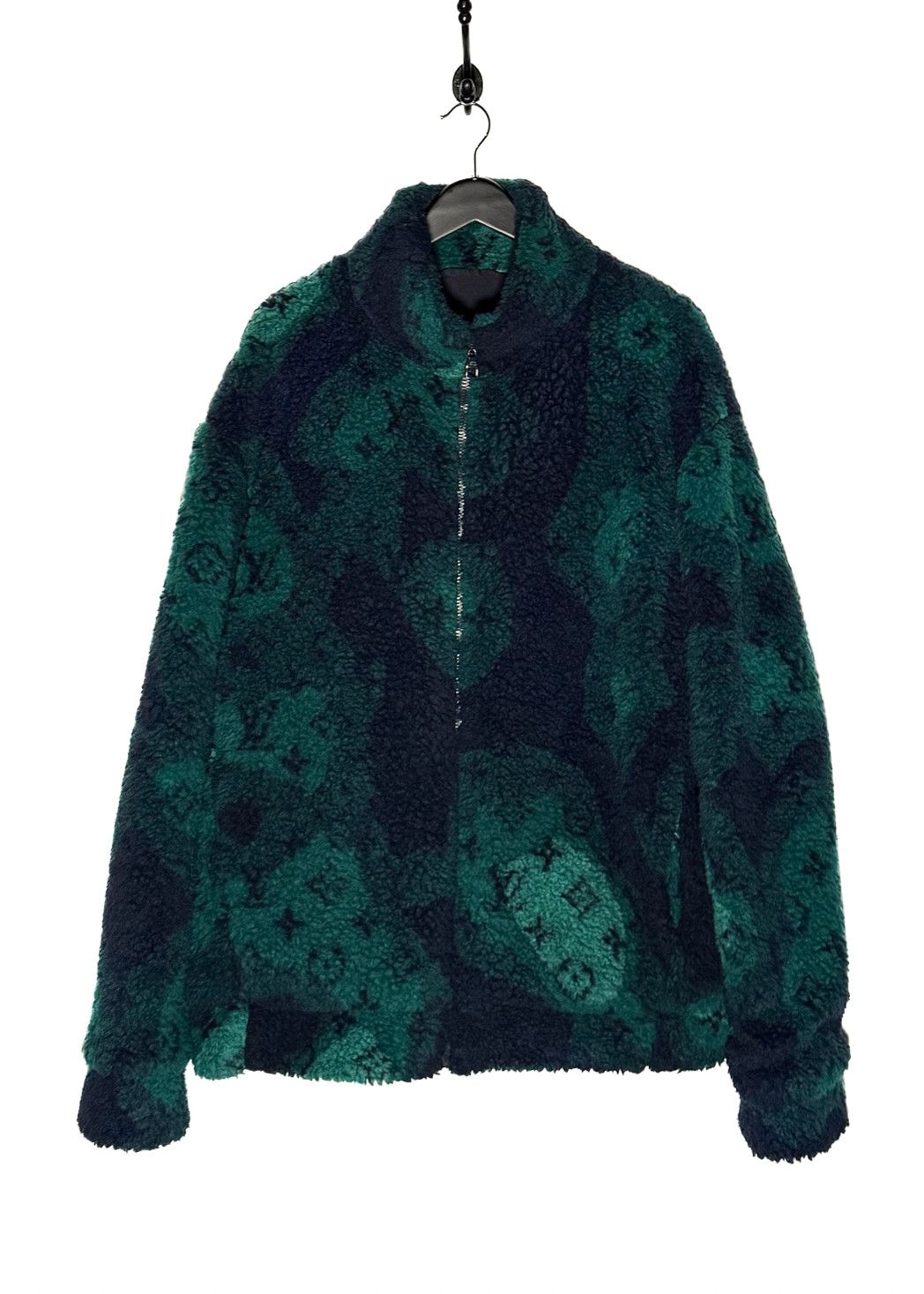 Louis Vuitton Louis Vuitton Blue Green Camo Monogram Fleece Jacket - 4L Size US XXL / EU 58 / 5 - 1 Thumbnail