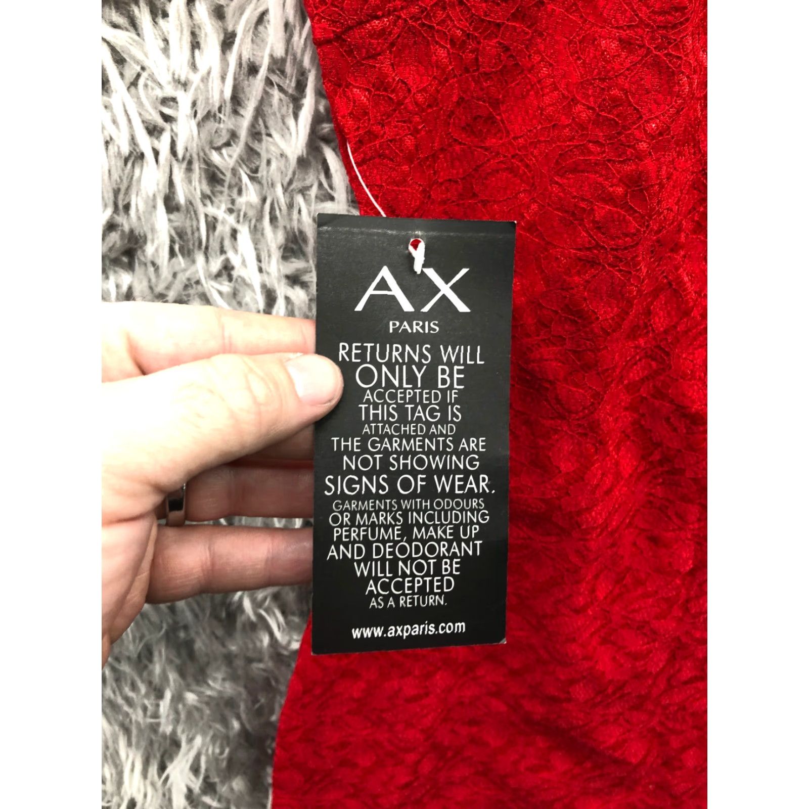 Vintage AX PARIS Cut In Neck Midi Dress Size 4 Womens Bonded Lace Red Dress Size S / US 4 / IT 40 - 5 Thumbnail