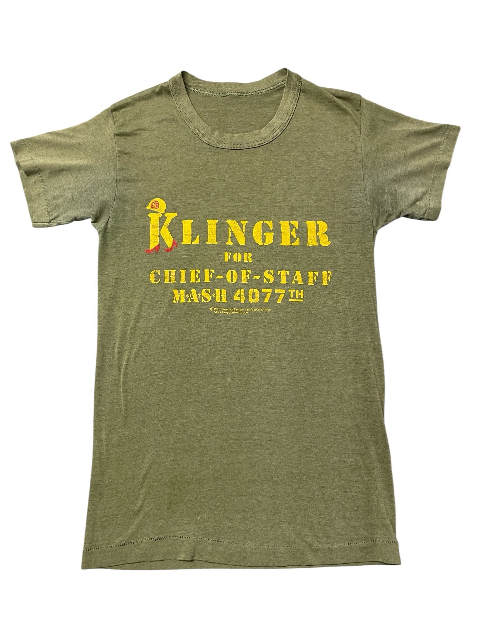 Other Vintage 1981 MASH 4077th "Klinger For Chief-Of-Staff" Single Stitch 80s T-Shirt Size US XS / EU 42 / 0 - 1 Thumbnail