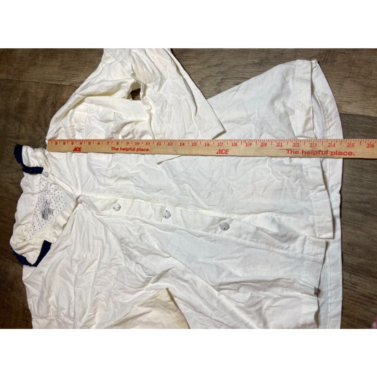 Annex Anne Lewin Top Womens M White Button-Up Long Sleeve Sheer Casual Wear Floral Shirt Size M / US 6-8 / IT 42-44 - 3 Thumbnail