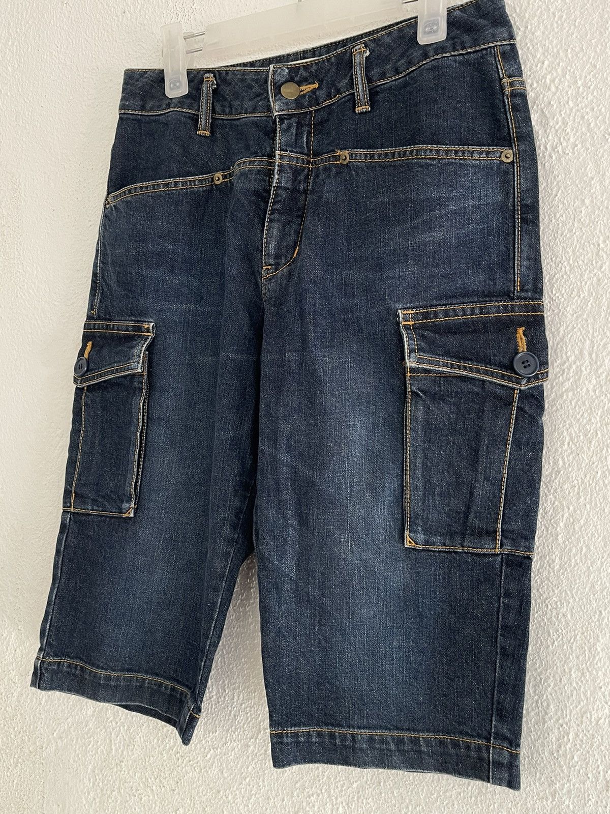 Designer × Issey Miyake × Japanese Brand Plantation 1 Mile Cargo Short Jeans Size US 29 - 2 Thumbnail