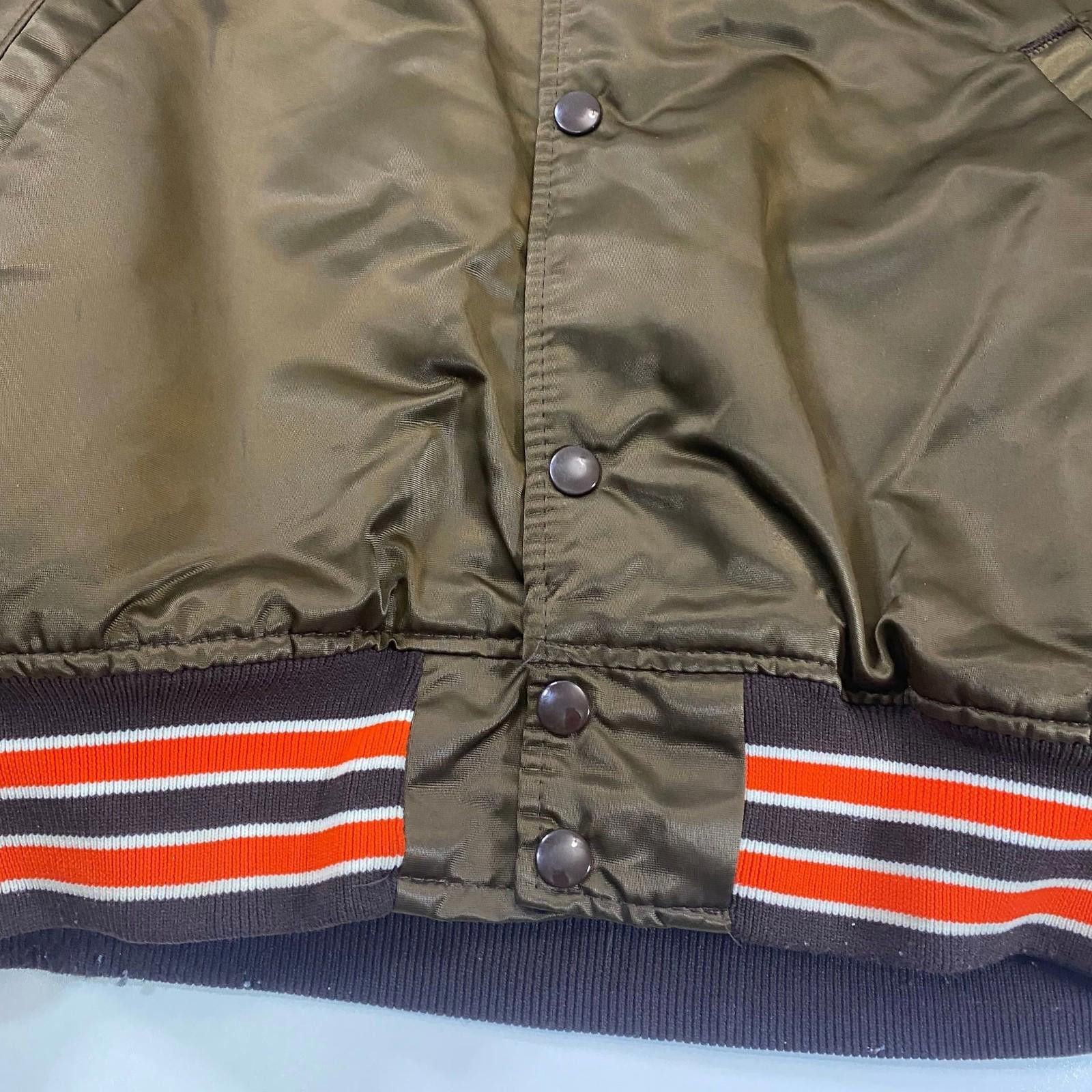 Chalk Line Vintage Cleveland Browns Chalk Line Satin Bomber Jacket Size US L / EU 52-54 / 3 - 3 Thumbnail