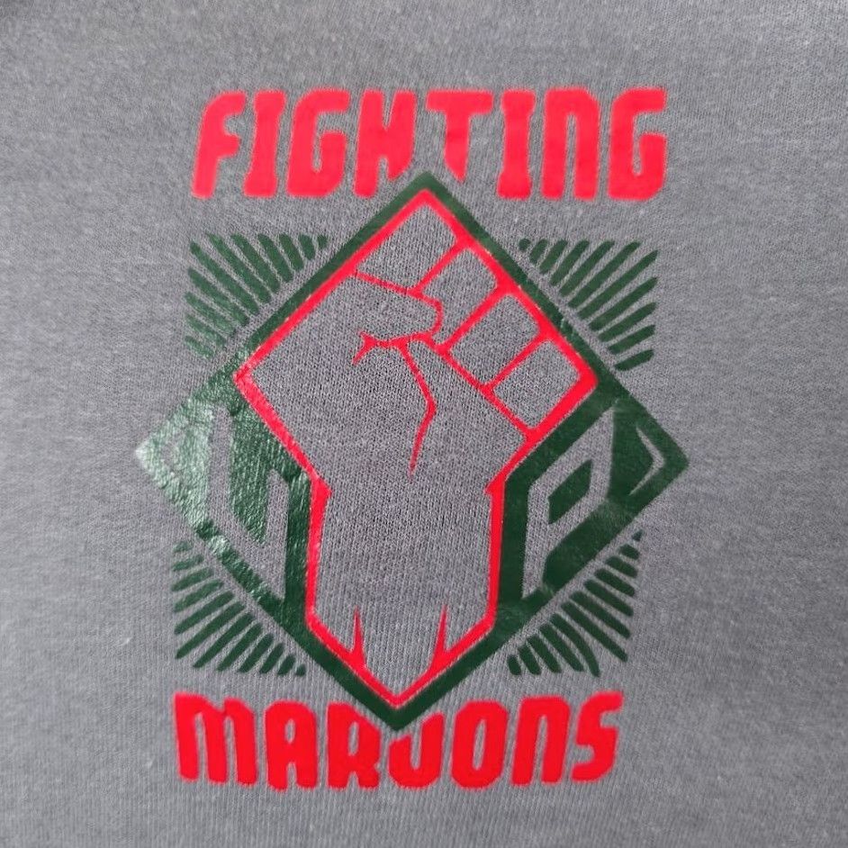 Fruit Of The Loom UP Fighting Maroons Hoodie Mens Size Small Gray Full Zip Sweatshirt Size US S / EU 44-46 / 1 - 3 Thumbnail
