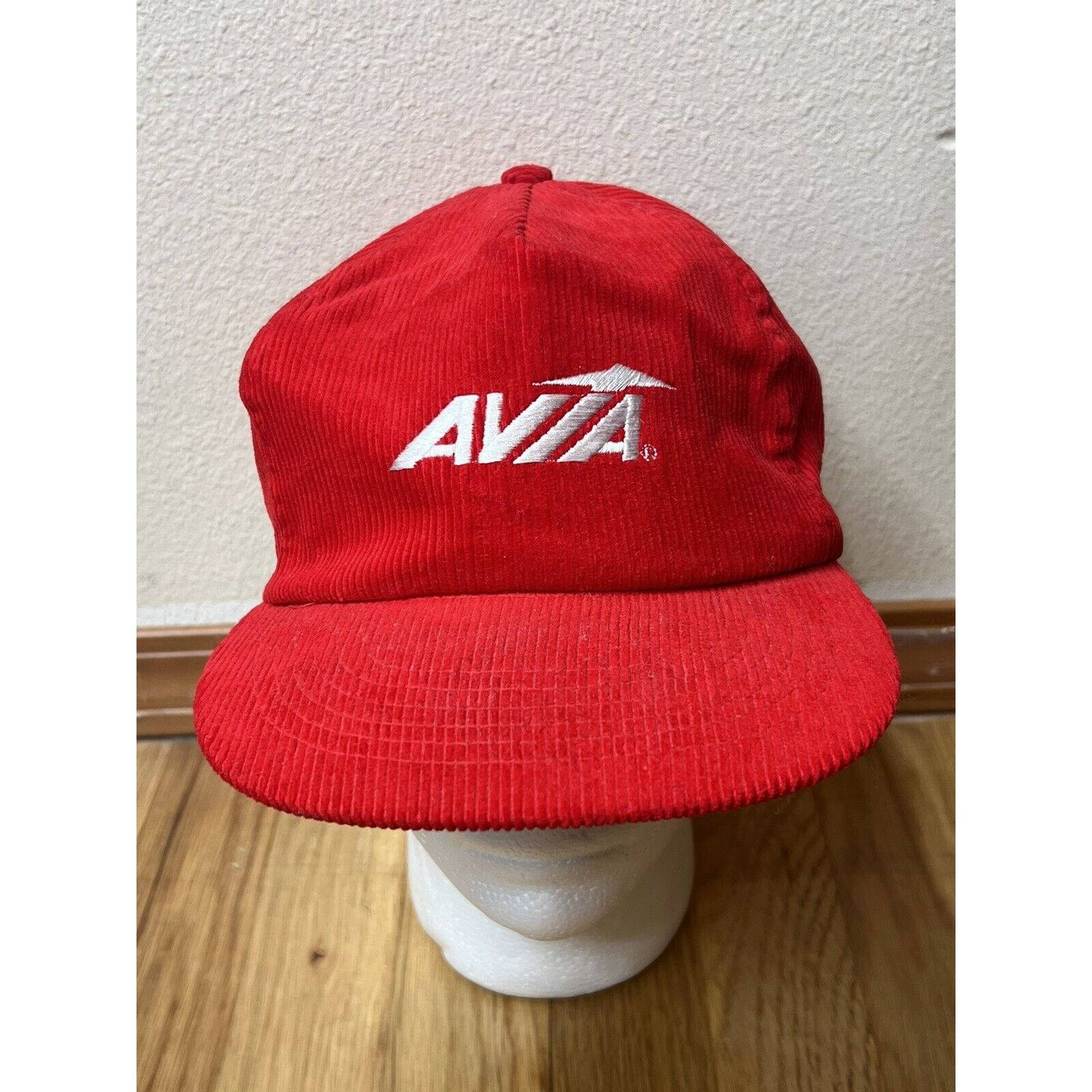 Avia Avia Corduroy Vintage Red Adjustable Snapback Hat Cap Size ONE SIZE - 4 Thumbnail