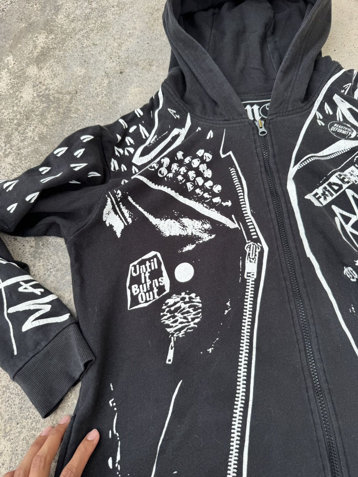 If Six Was Nine × Japanese Brand Anarchy Punk by BlackMoral Opium Grunge Zip Up Hoodie Size US XL / EU 56 / 4 - 7 Thumbnail