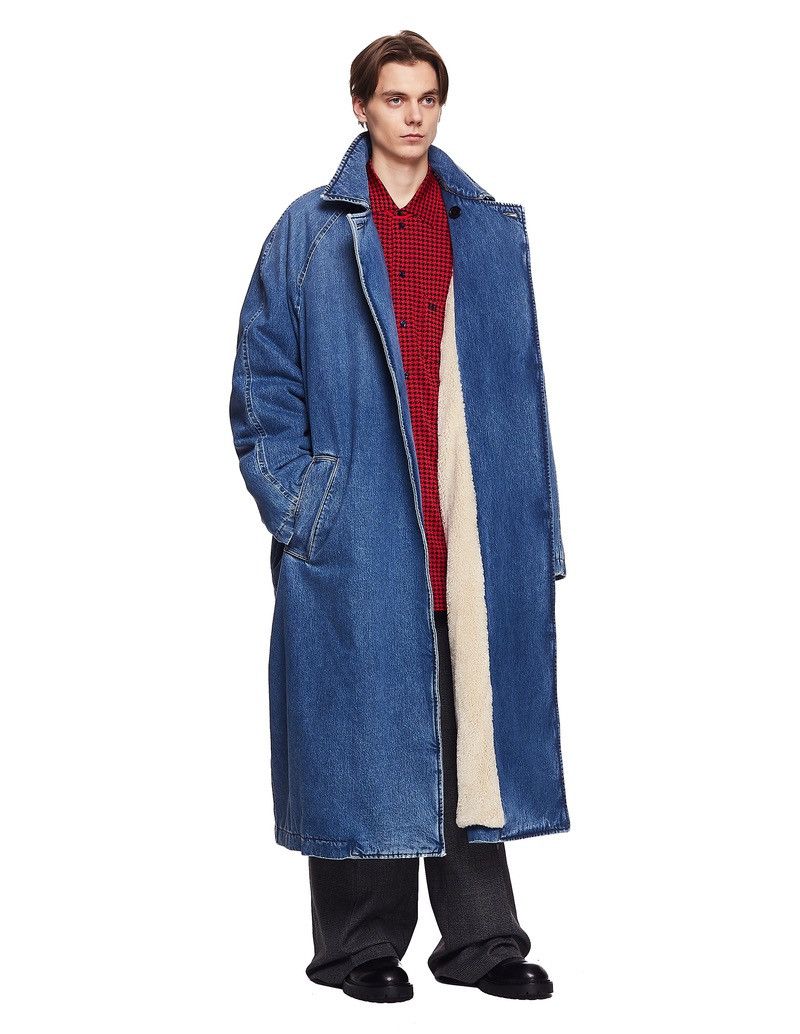Balenciaga Balenciaga Denim Shearling Coat Size US S / EU 44-46 / 1 - 3 Thumbnail