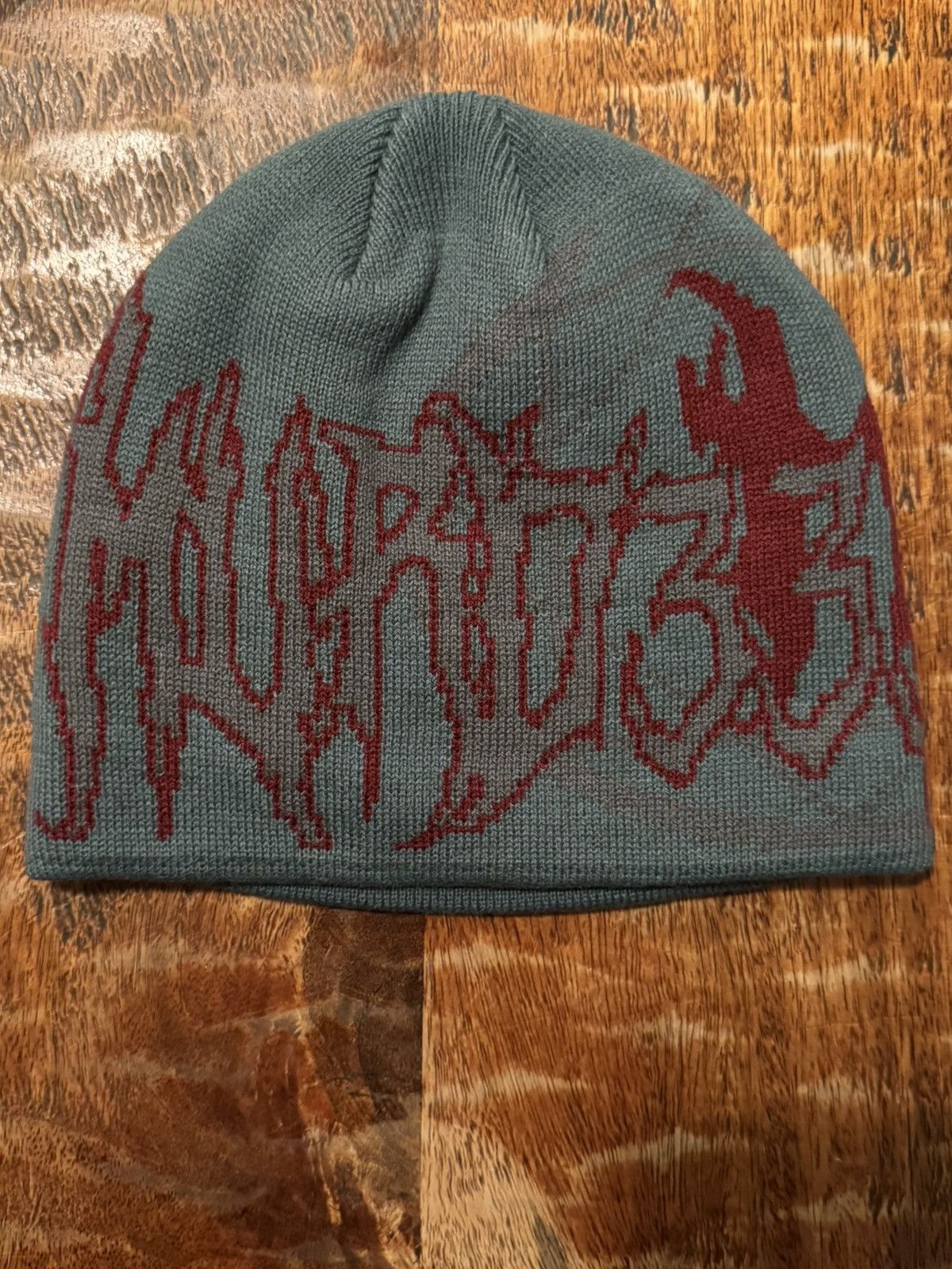 Murd333r.fm Beanie Green and Red
