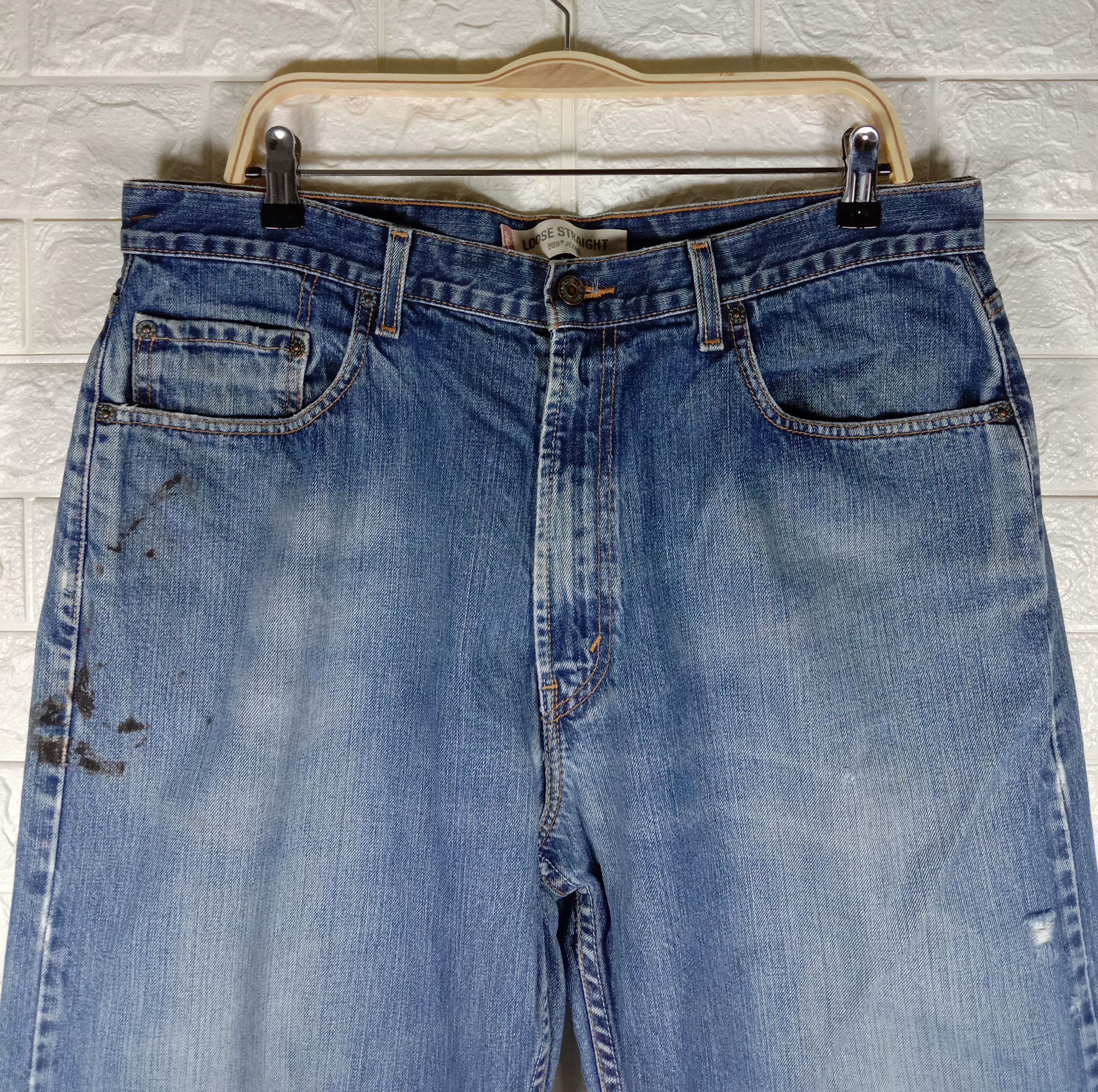 Levi's Vintage Levi’s 569 Jeans Loose Straight Distressed Denim Size US 36 / EU 52 - 2 Thumbnail