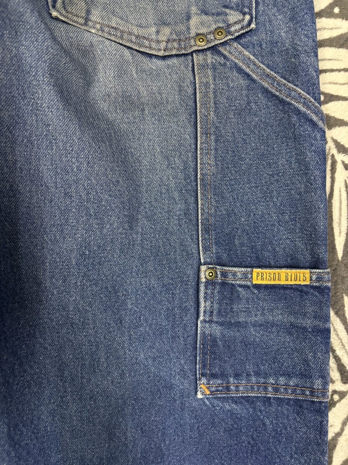 Other Y2K Prison Blues Dirt Mud Wash Loose Tapered Carpenter Jeans Size US 36 / EU 52 - 10 Thumbnail