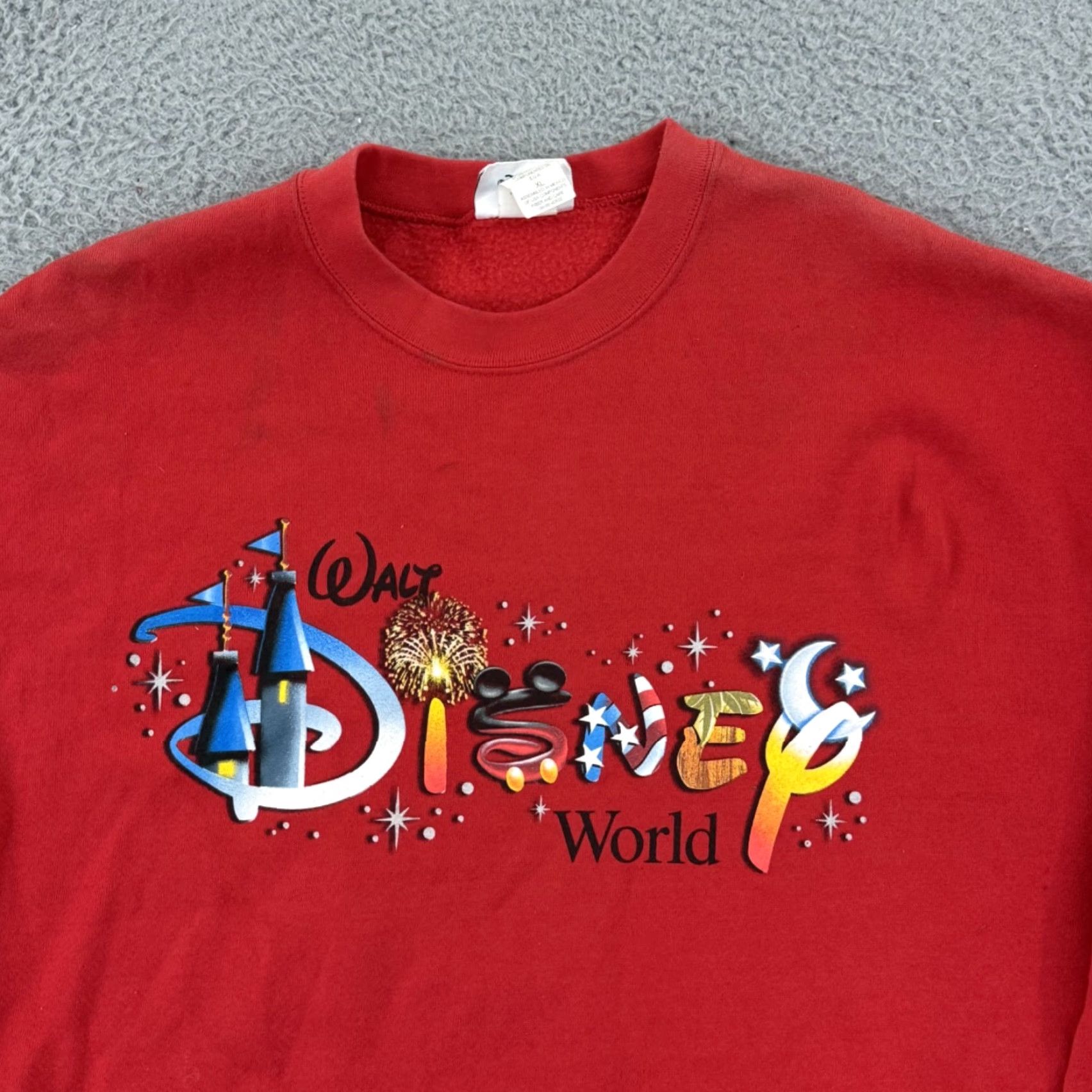 Disney VINTAGE Disney Walt Disney World Sweatshirt Mens XL Red 90s Mickey Mouse Crewneck USA Size US XL / EU 56 / 4 - 3 Thumbnail