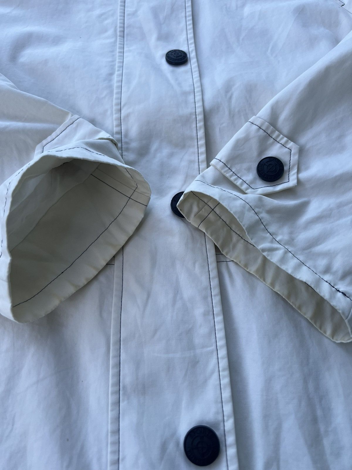 Burberry × Vintage Burberrys Sports Coat 7 Cotton White FNA29-360 Size M / US 6-8 / IT 42-44 - 8 Thumbnail