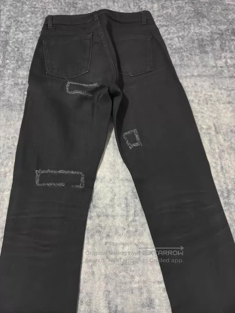 Saint Laurent Paris Saint Laurent Paris Embroidered Slogan Faded Patchwork Den Size US 26 / EU 42 - 4 Thumbnail