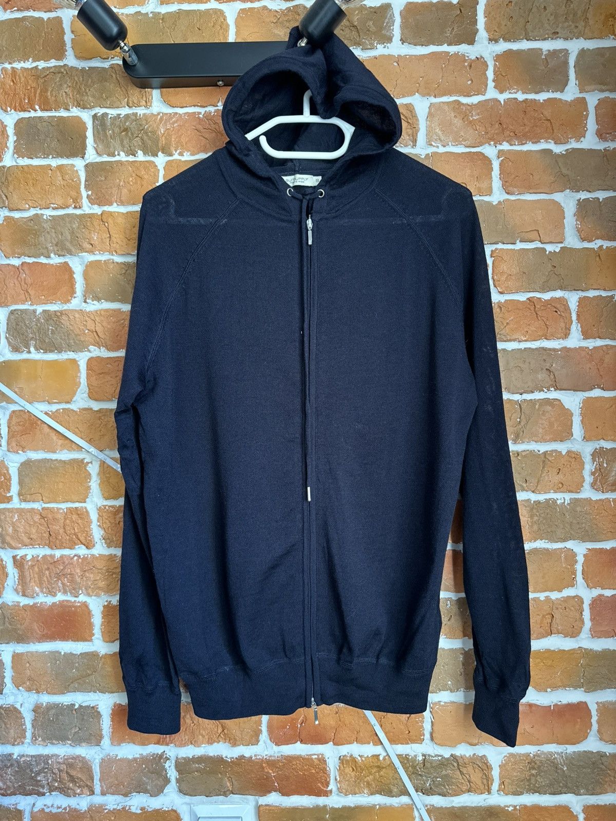 Suitsupply Merino Wool Full Zip Hooded Jumper Sweater Men Size s Size US S / EU 44-46 / 1 - 1 Thumbnail