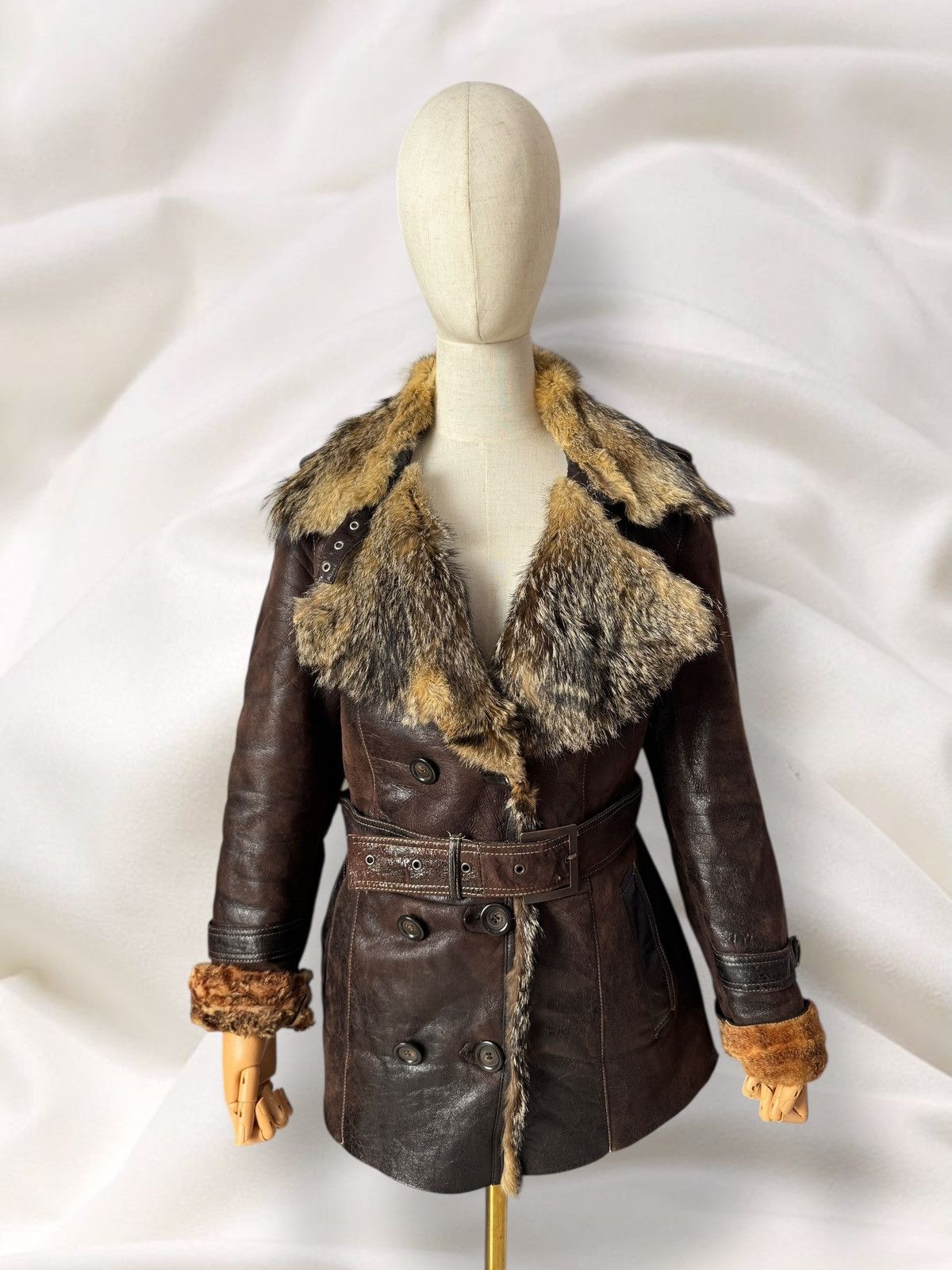 Japanese Brand Vintage Real Leather Real Fur Sheepskin Coat Jacket Size M / US 6-8 / IT 42-44 - 1 Thumbnail