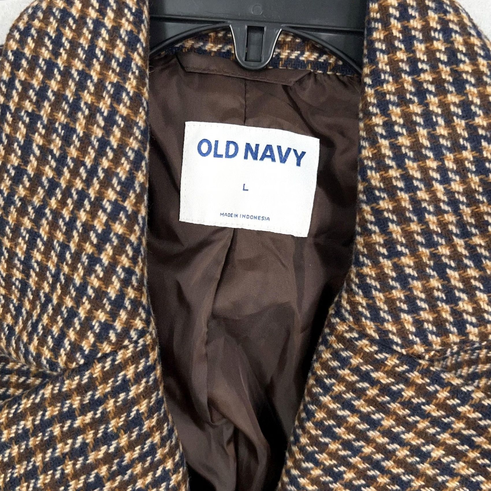 Old Navy Old Navy Blazer Womens Large Brown Plaid Sports Coat Double Breasted Academia Blazer Women L Brown Plaid Size L / US 10 / IT 46 - 4 Thumbnail
