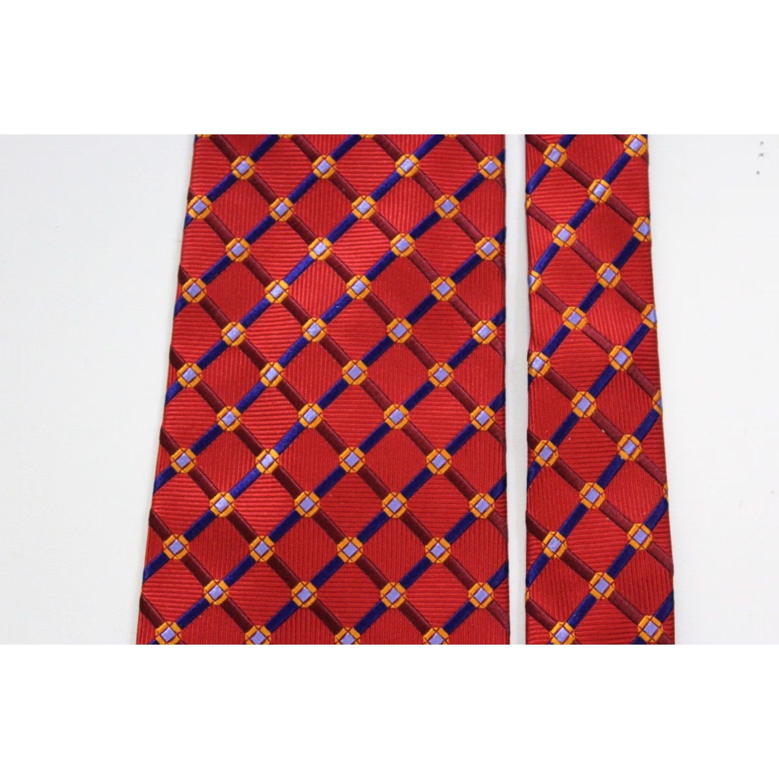 Robert Talbott Robert Talbott Best Of Class Bold Silk Power Blue Red Tie NECK TIE Size ONE SIZE - 3 Thumbnail