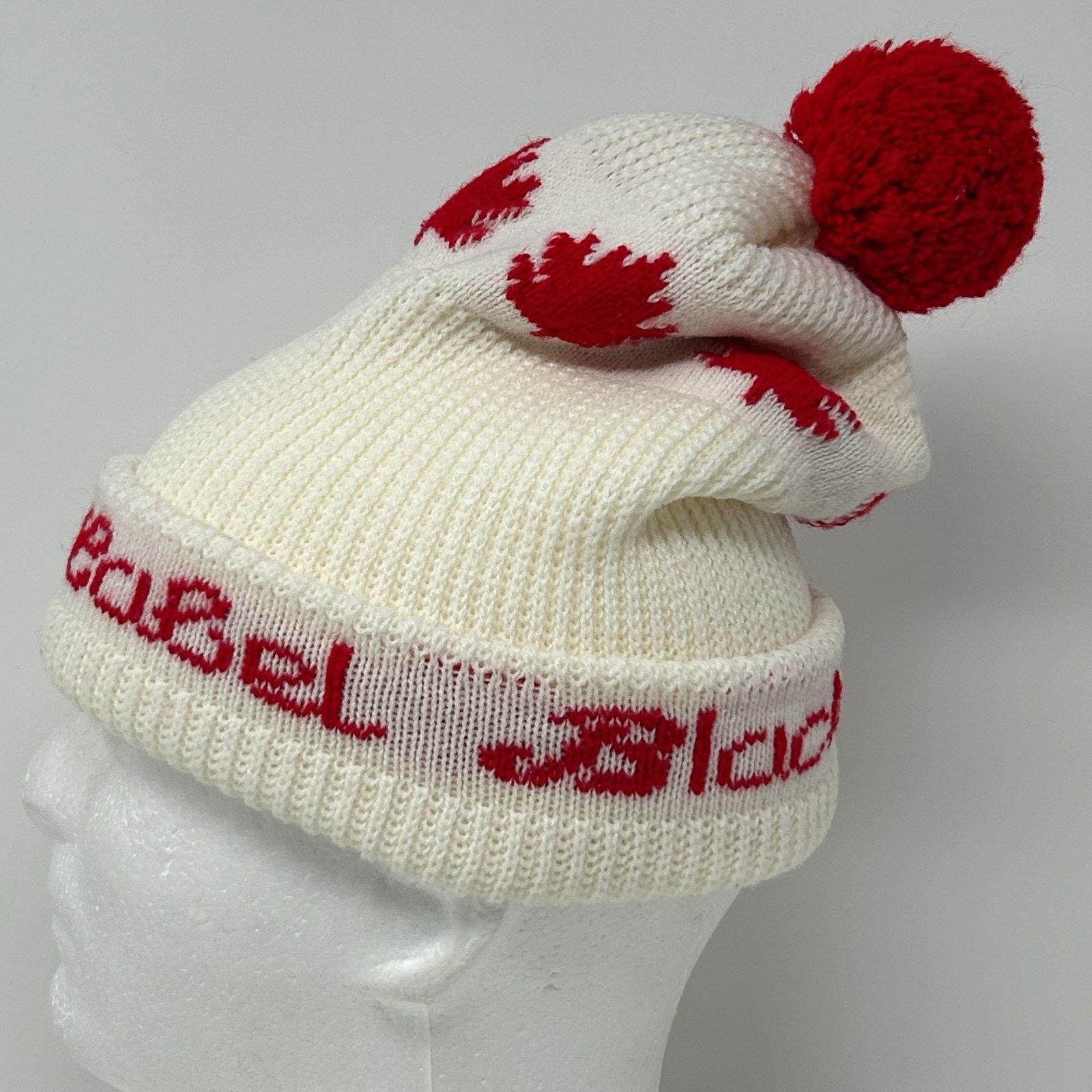Vintage Vintage Carling Black Label Beer Cuffed Pom Pom Beanie Toque Size ONE SIZE - 8 Thumbnail