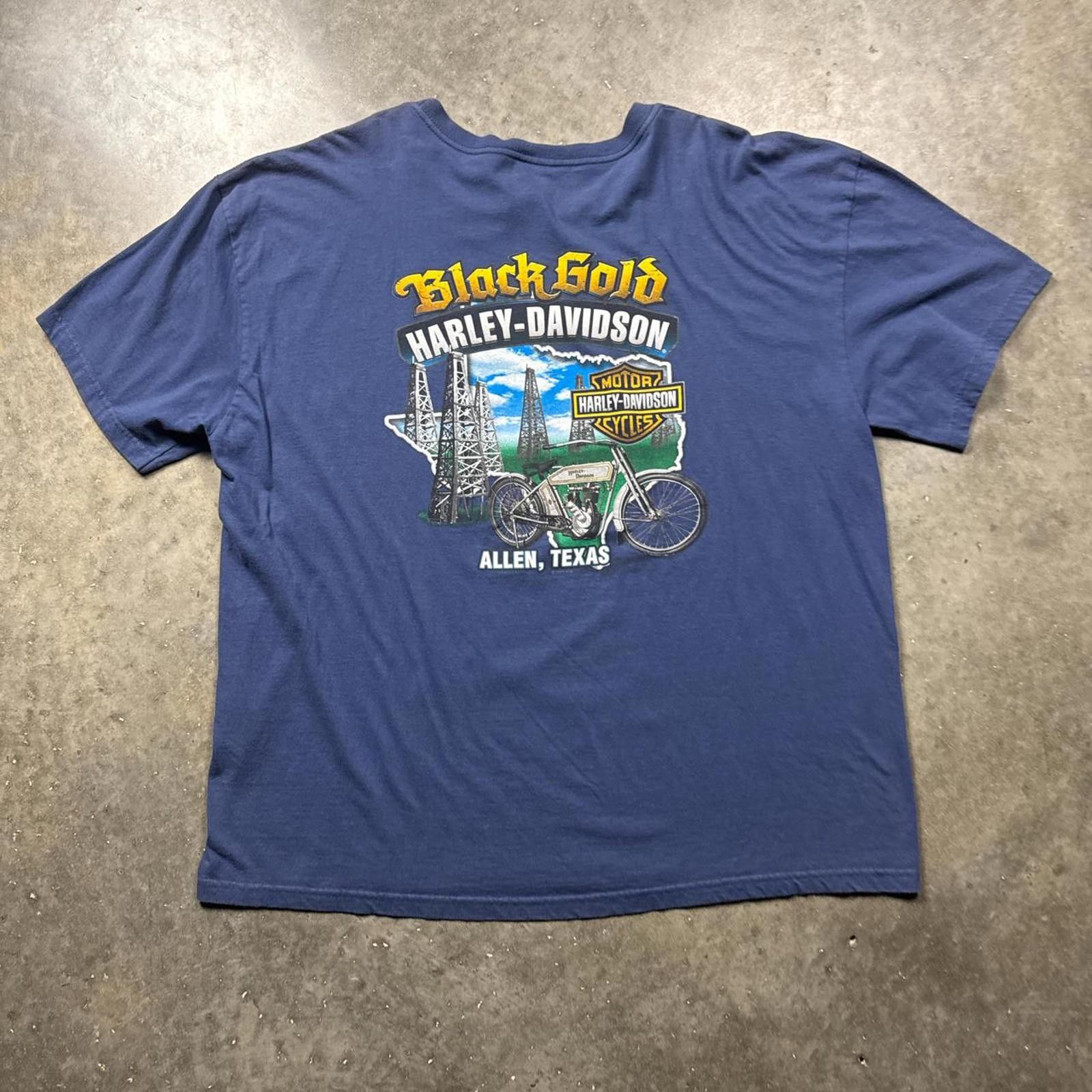 Harley Davidson Harley Davidson Allen Texas 2021 Blue Cotton T-shirt Size US XXL / EU 58 / 5 - 2 Thumbnail