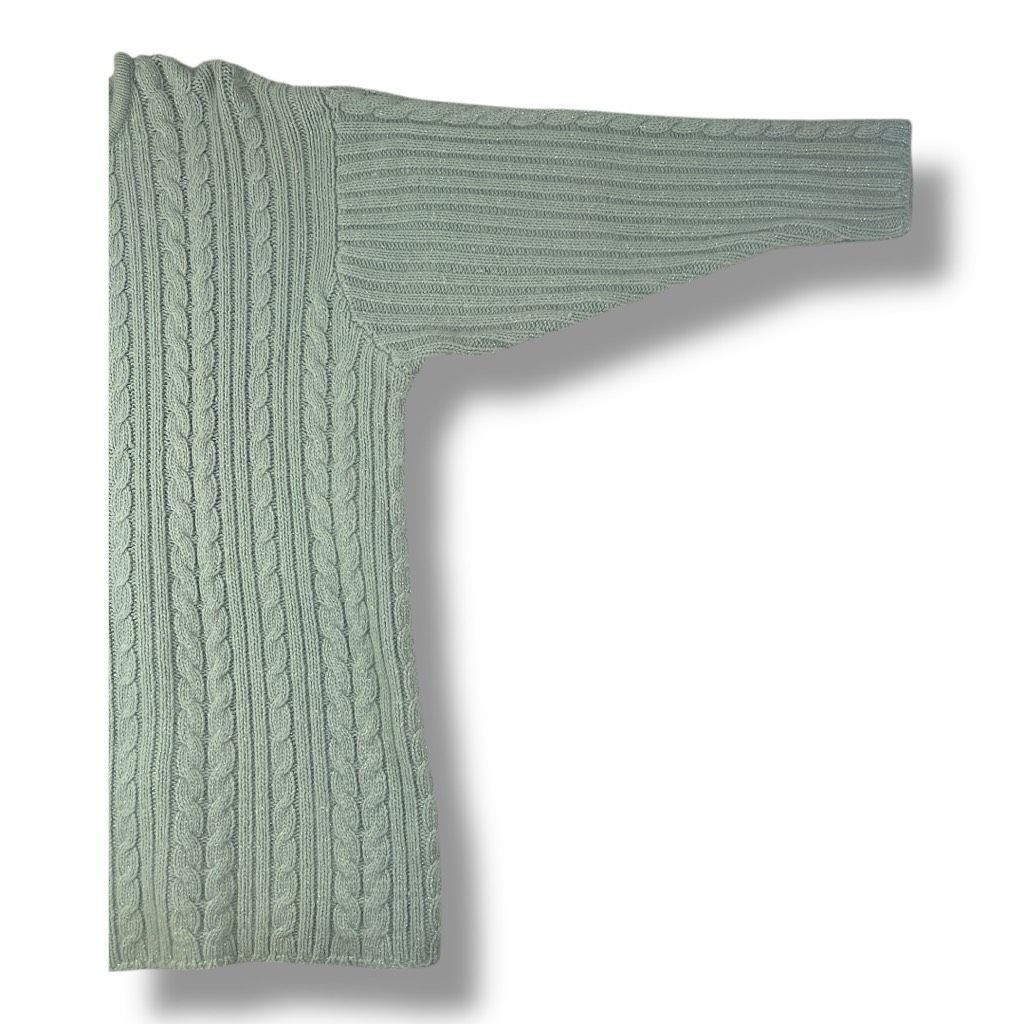 Other Designs by Lane Bryant Metallic Rabbit Hair Lambswool Green Size 3XL / US 20-22 - 5 Thumbnail
