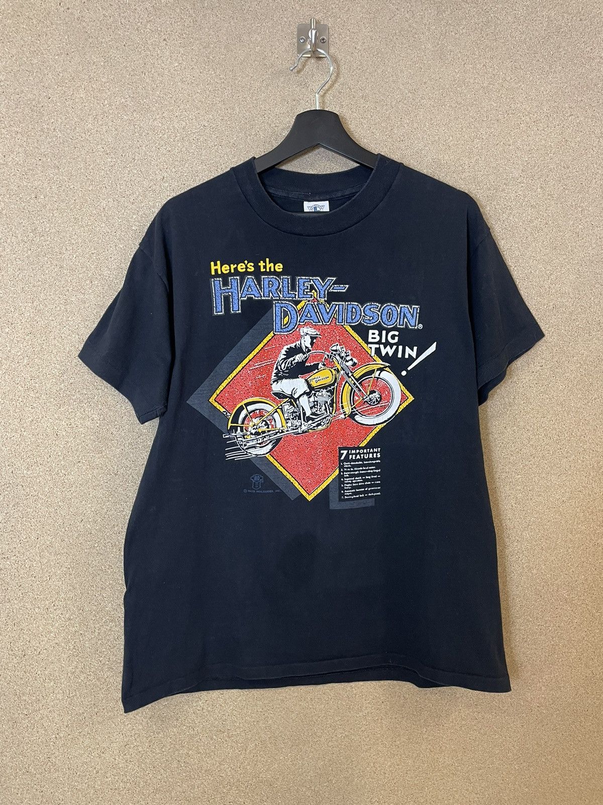 Harley Davidson × Vintage Vintage 1989 Harley-Davidson Holoubek Big Twin T-Shirt - L Size US L / EU 52-54 / 3 - 1 Thumbnail