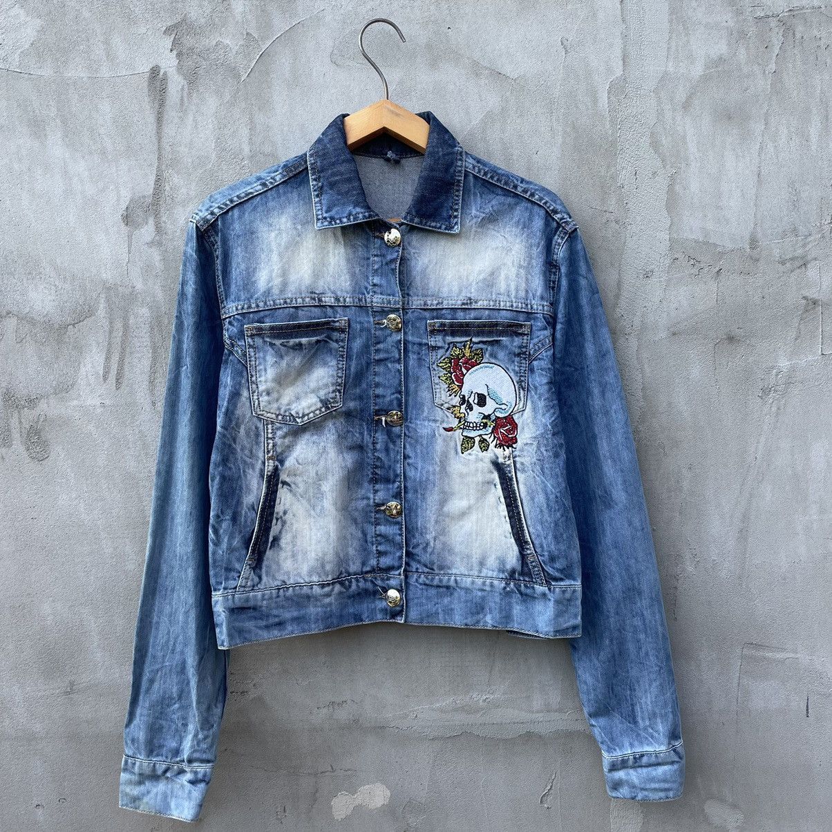 Christian Audigier × Ed Hardy Vintage Ed Hardy Denim Jacket Size M / US 6-8 / IT 42-44 - 2 Thumbnail