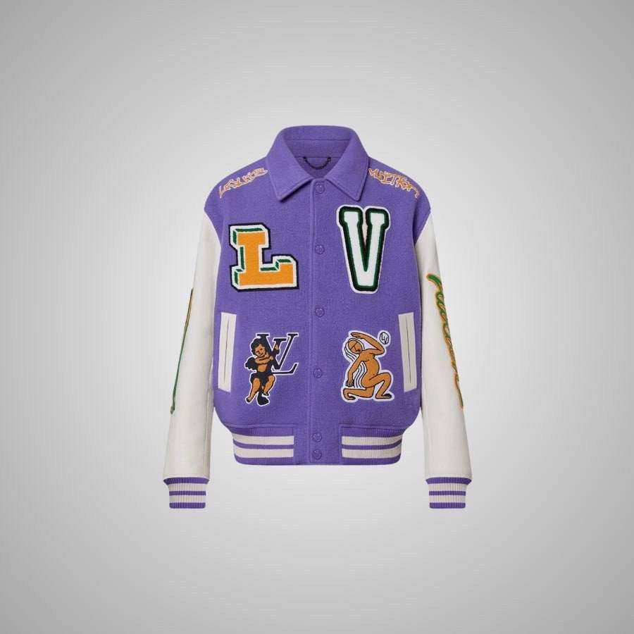 Louis Vuitton LOUIS VUITTON MULTIPATCHES MIXED LEATHER VARSITY BLOUSON FIG Size US M / EU 48-50 / 2 - 1 Thumbnail