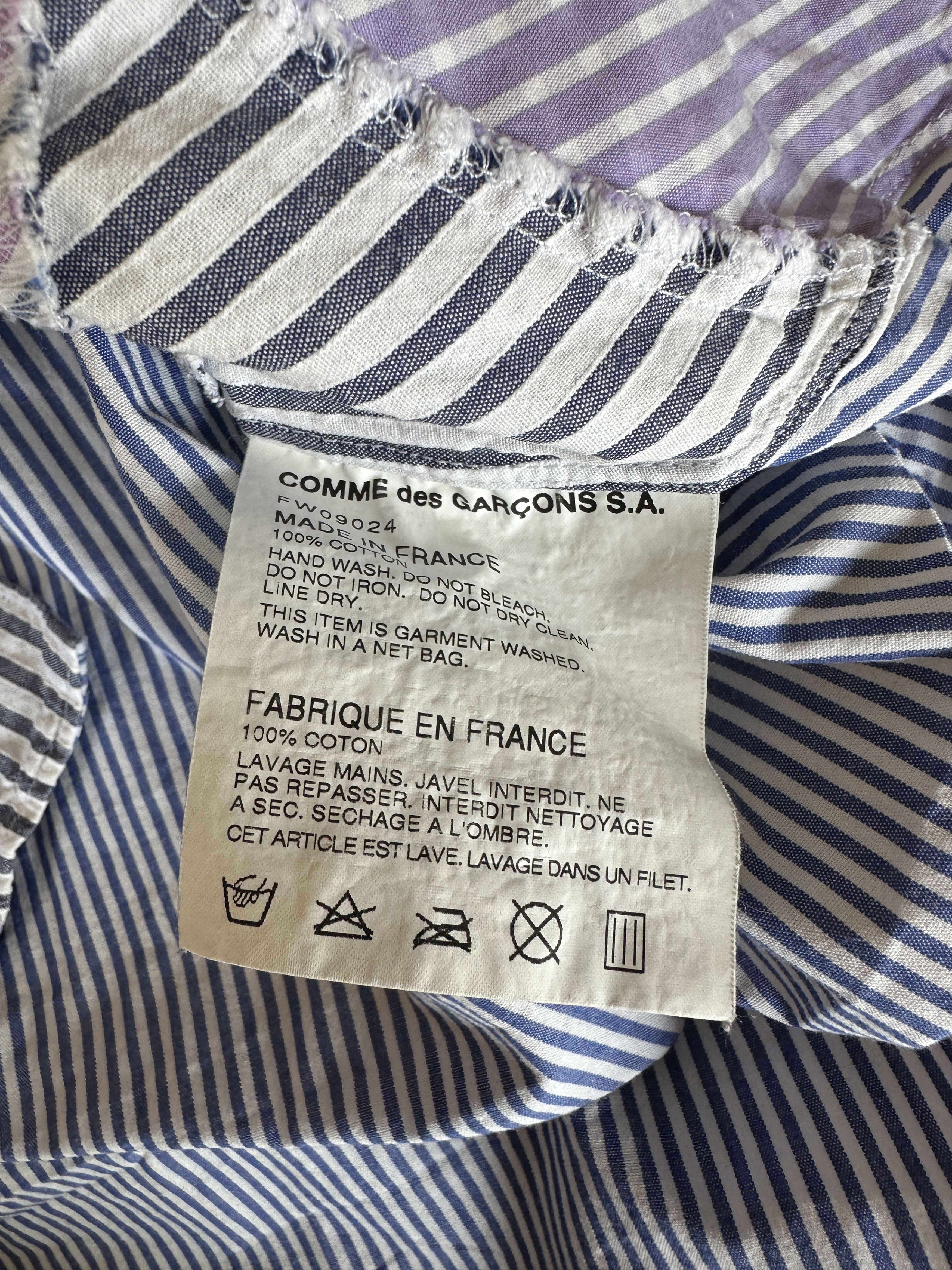 Comme des Garcons Comme des Garcons SHIRT Abstract Paneled Striped Button Up Size US S / EU 44-46 / 1 - 5 Thumbnail