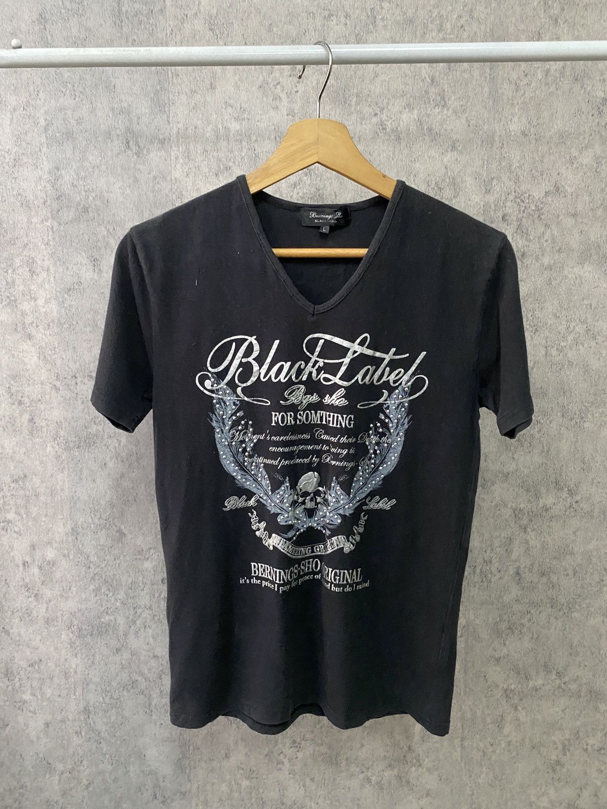 Japanese Brand Bernings-sho Black Label Gothic Punk Design Shirt Size US XS / EU 42 / 0 - 1 Thumbnail