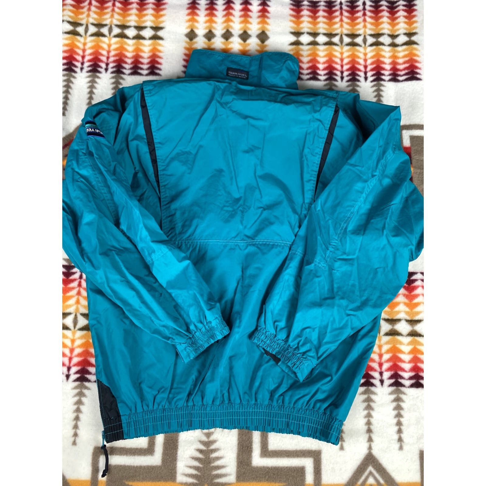 AQUA VINTAGE Sierra Sport Windbreaker Jacket Mens XL Blue 90s EUC VTG Size US XL / EU 56 / 4 - 7 Thumbnail
