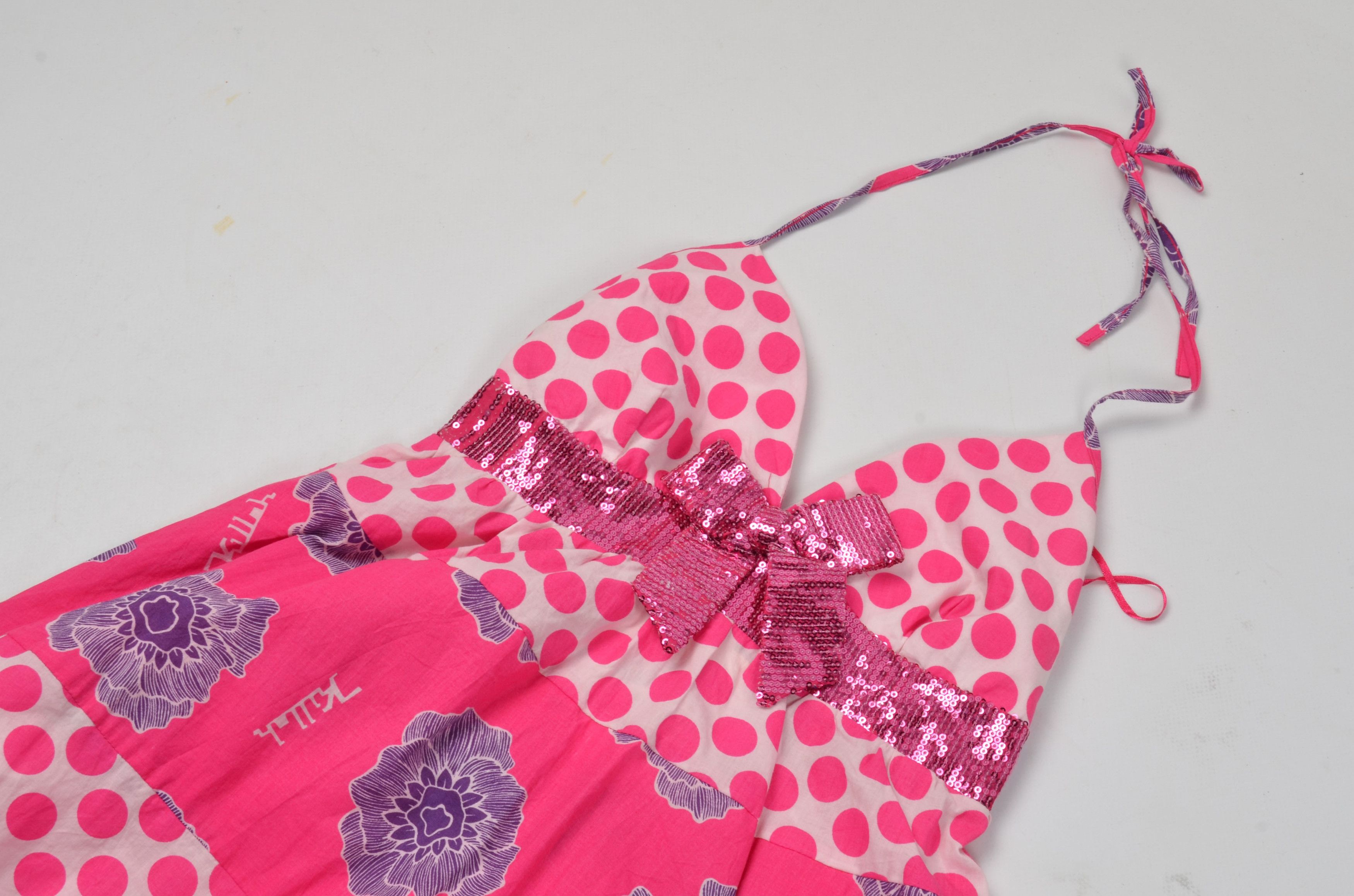 Miss Sixty Killah by Miss Sixty Y2K Floral Polka Dot Maxi Halter Dress Size S / US 4 / IT 40 - 5 Thumbnail